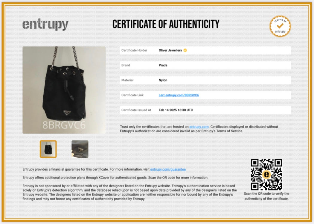 Prada Black Re-Nylon Bucket Pouch Wristlet w/ Strap