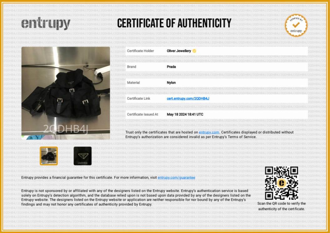 Prada Black Re-Nylon Saffiano Medium Backpack w/ Pouch