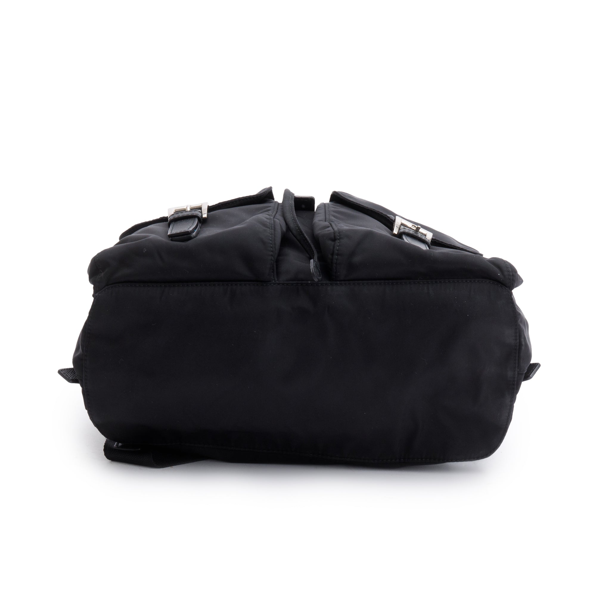 Prada Black Re-Nylon Saffiano Medium Backpack w/ Pouch