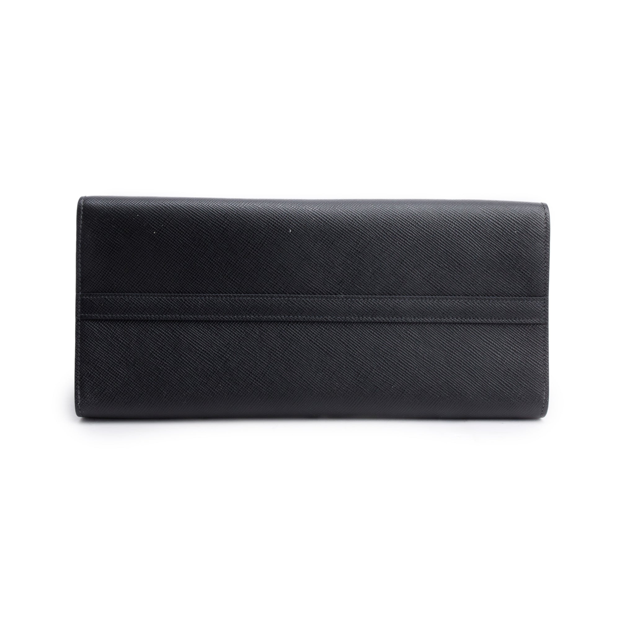 Prada Black Saffiano Cuir Medium Monochrome Top Handle Tote w/ Strap & Authenticity Card