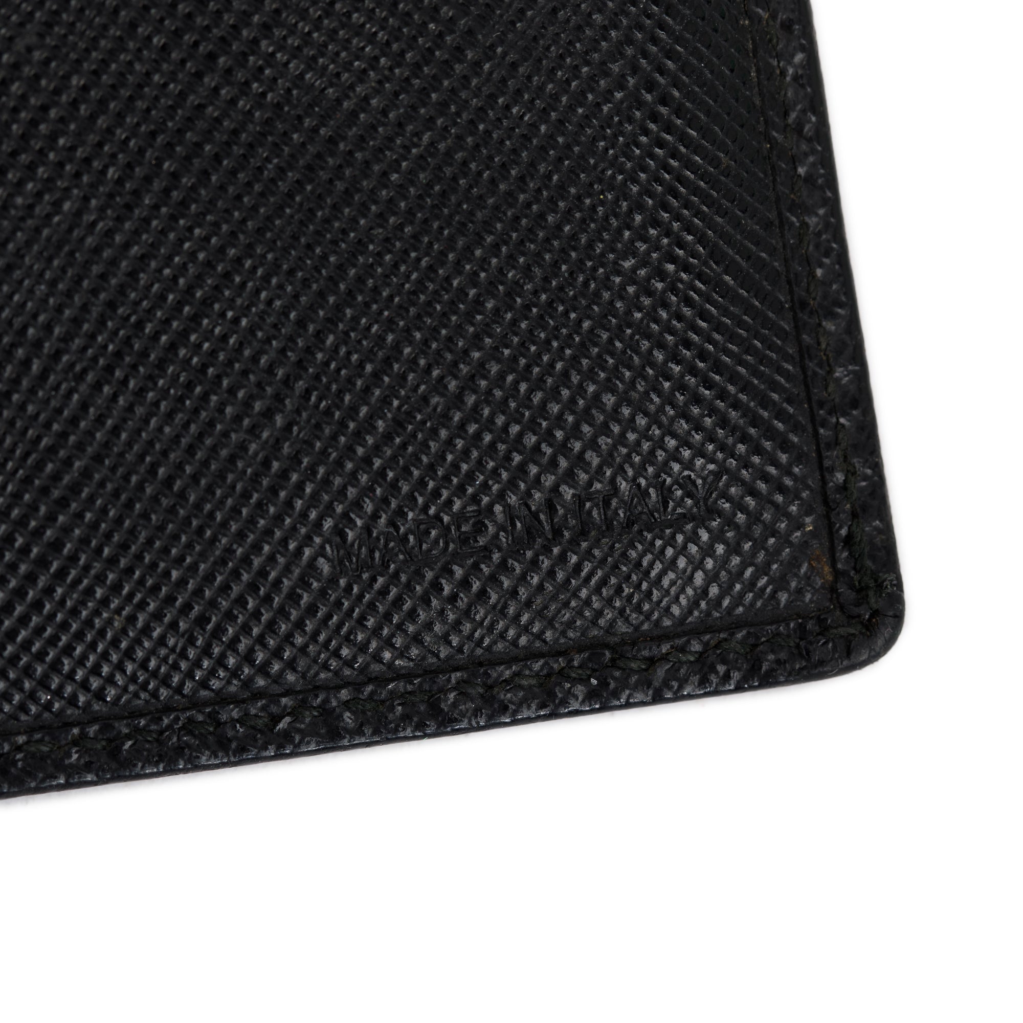 Prada Black Saffiano Leather Bi-Fold Wallet