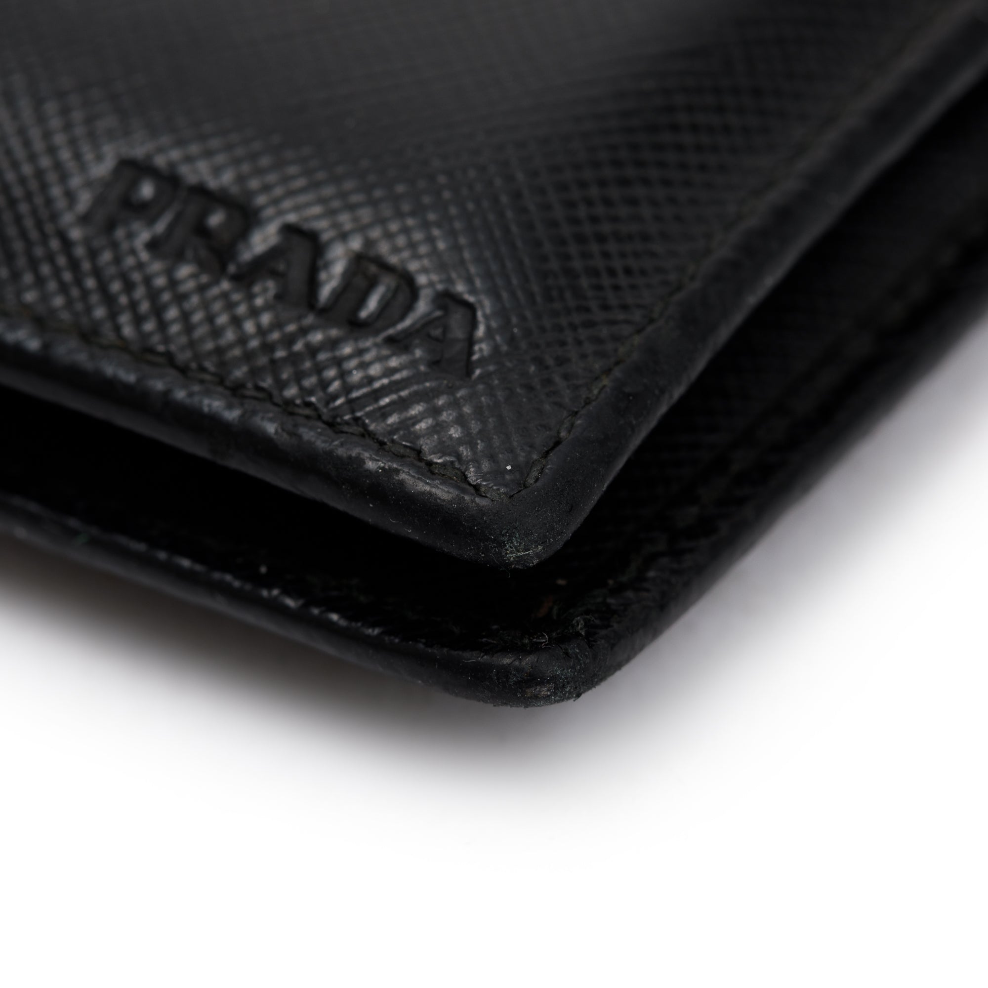 Prada Black Saffiano Leather Bi-Fold Wallet