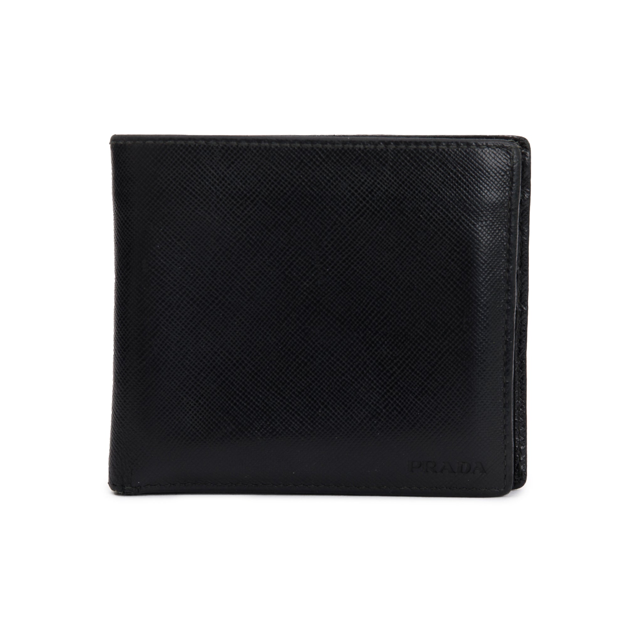 Prada Black Saffiano Leather Bi-Fold Wallet