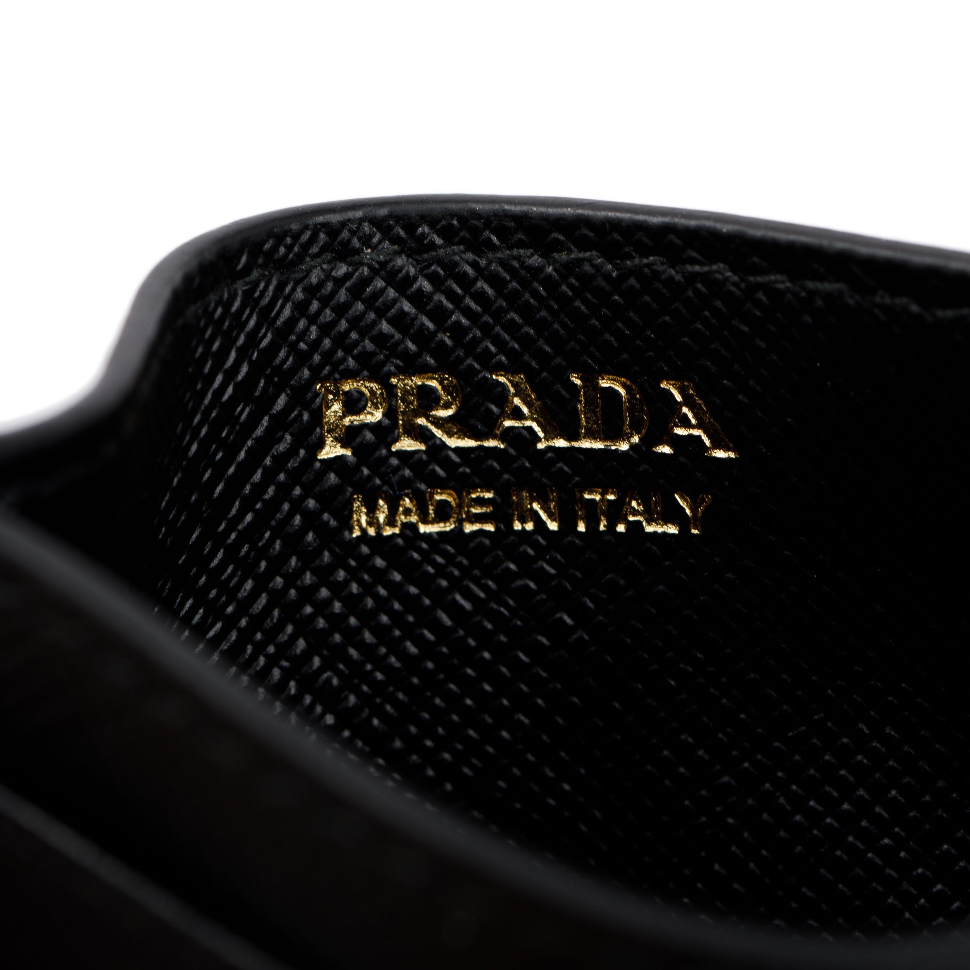 Prada Black Saffiano Leather Card Holder w/ Box