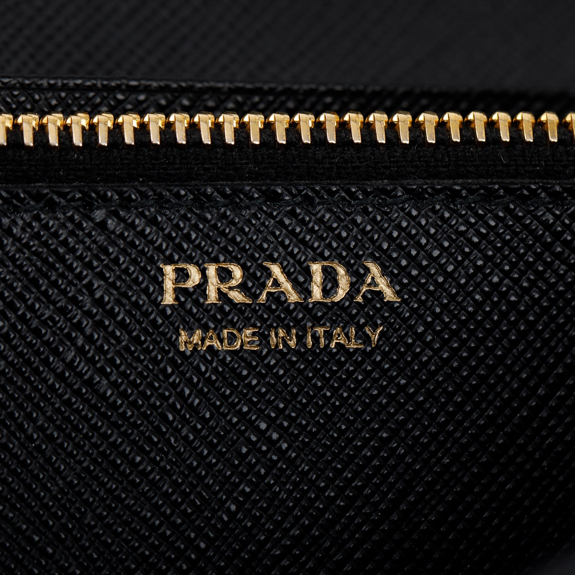 Prada Black Saffiano Leather Continental Wallet w/ Insert & Box