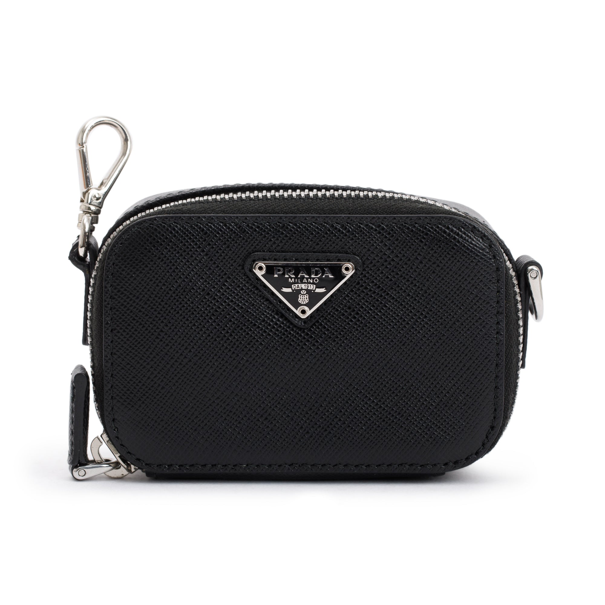 Prada Black Saffiano Leather Mini Pouch