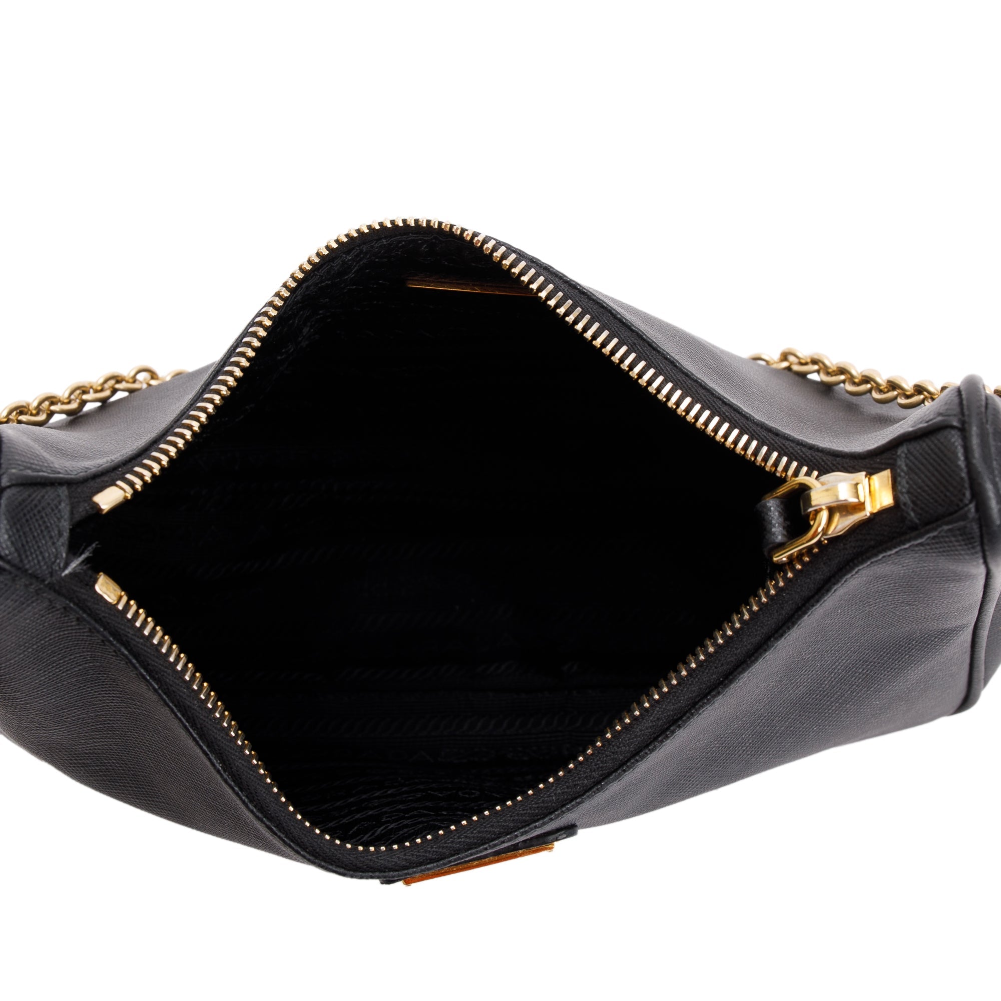 Prada Black Saffiano Leather Re-Edition 2005 Shoulder Bag w/ Box