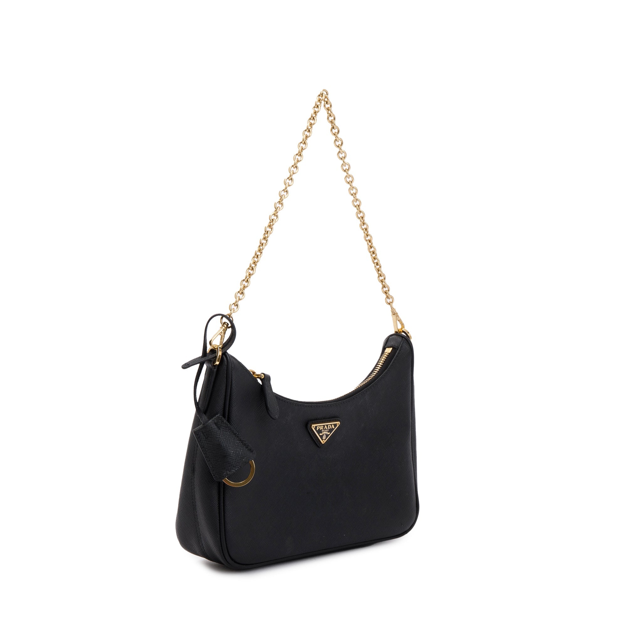 Prada Black Saffiano Leather Re-Edition 2005 Shoulder Bag w/ Box