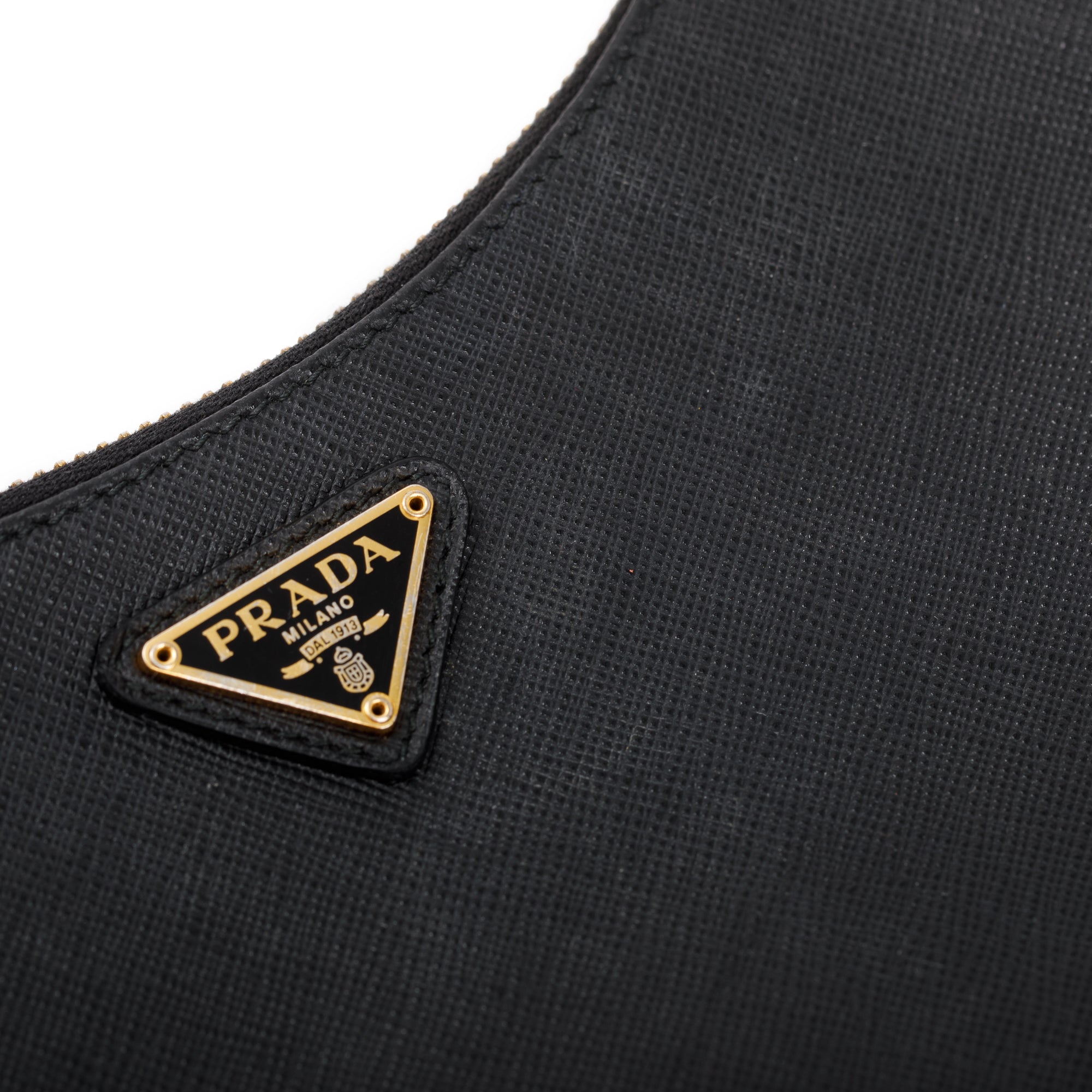 Prada Black Saffiano Leather Re-Edition 2005 Shoulder Bag w/ Box