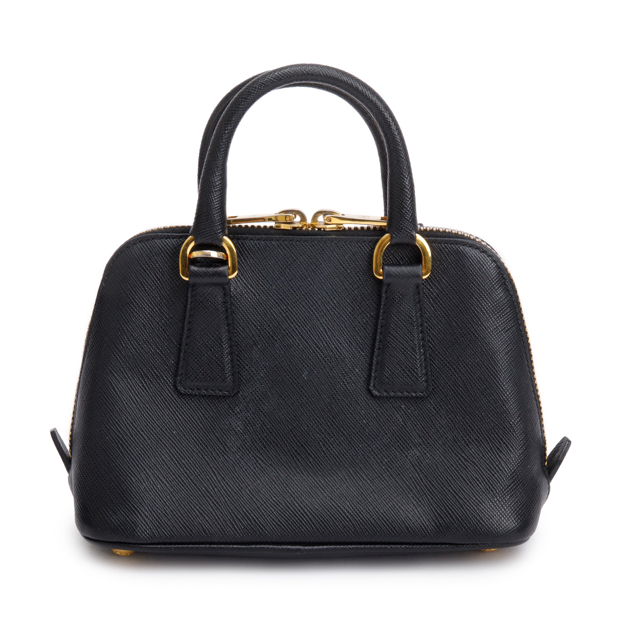 Prada Black Saffiano Lux Mini Promenade Tote w/ Strap