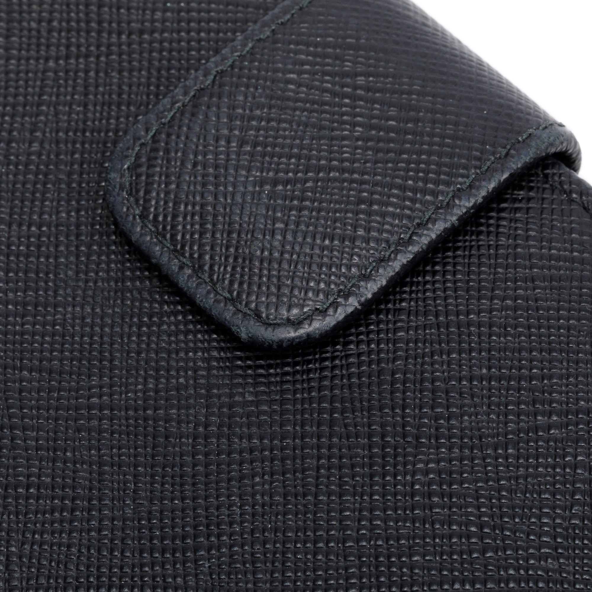 Prada Black Saffiano Metal Compact Wallet