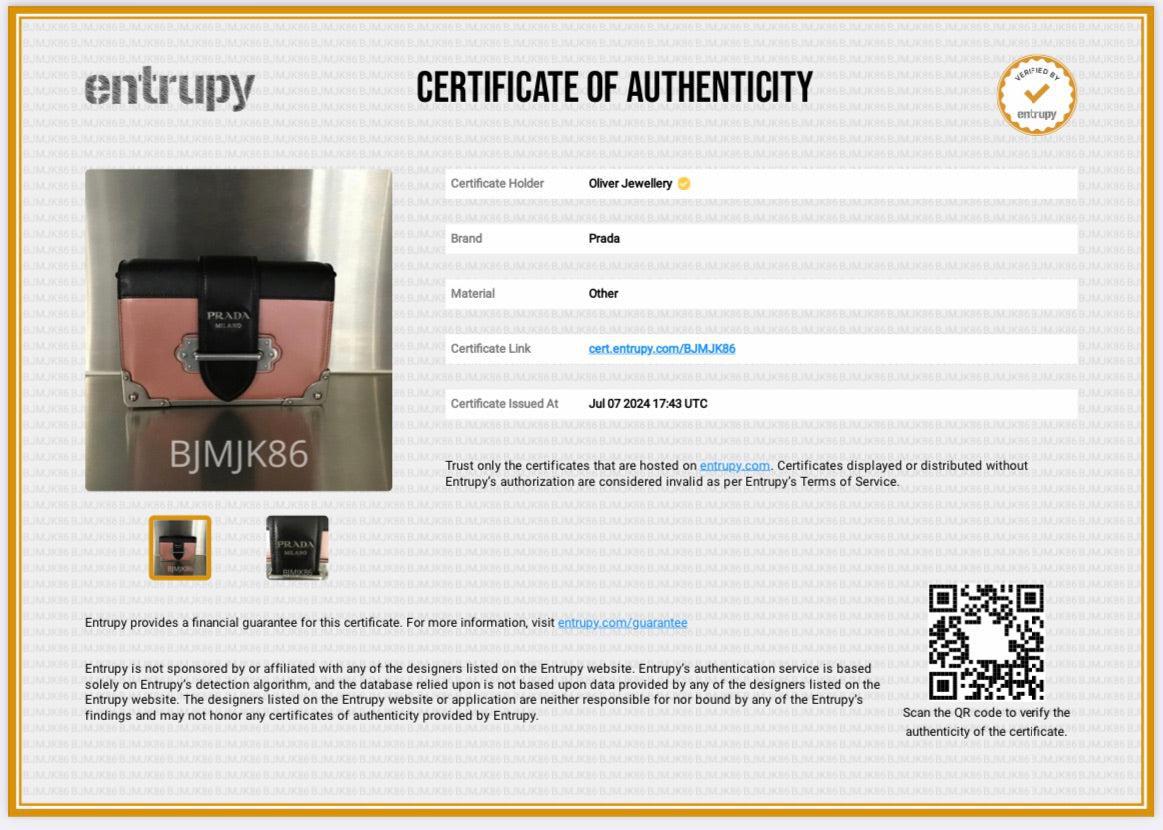 Prada Black Saffiano Pink Calf Cahier Bag