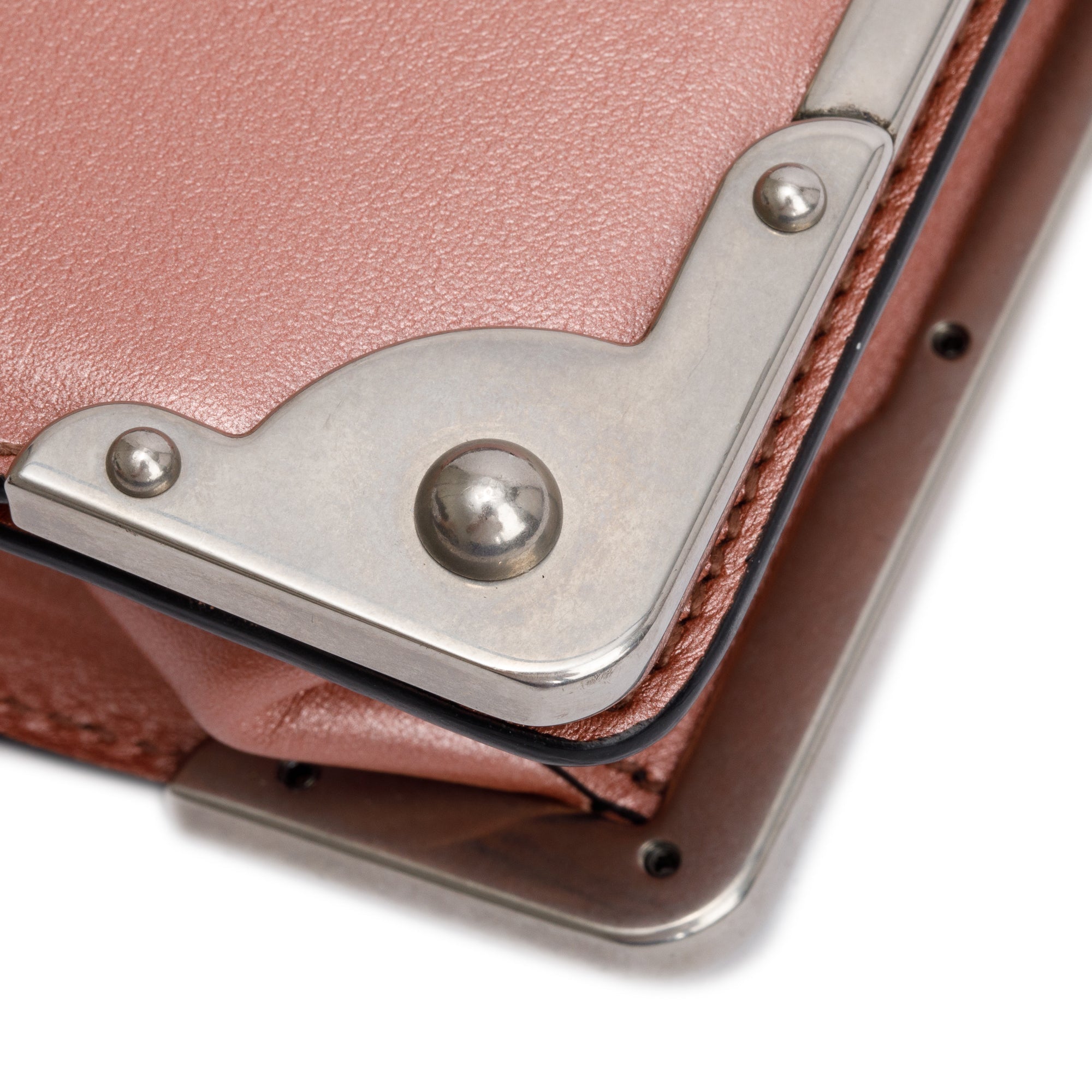 Prada Black Saffiano Pink Calf Cahier Bag