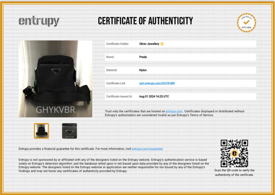 Prada Black Saffiano Re-Nylon Crossbody Bag w/ Authenticity Card