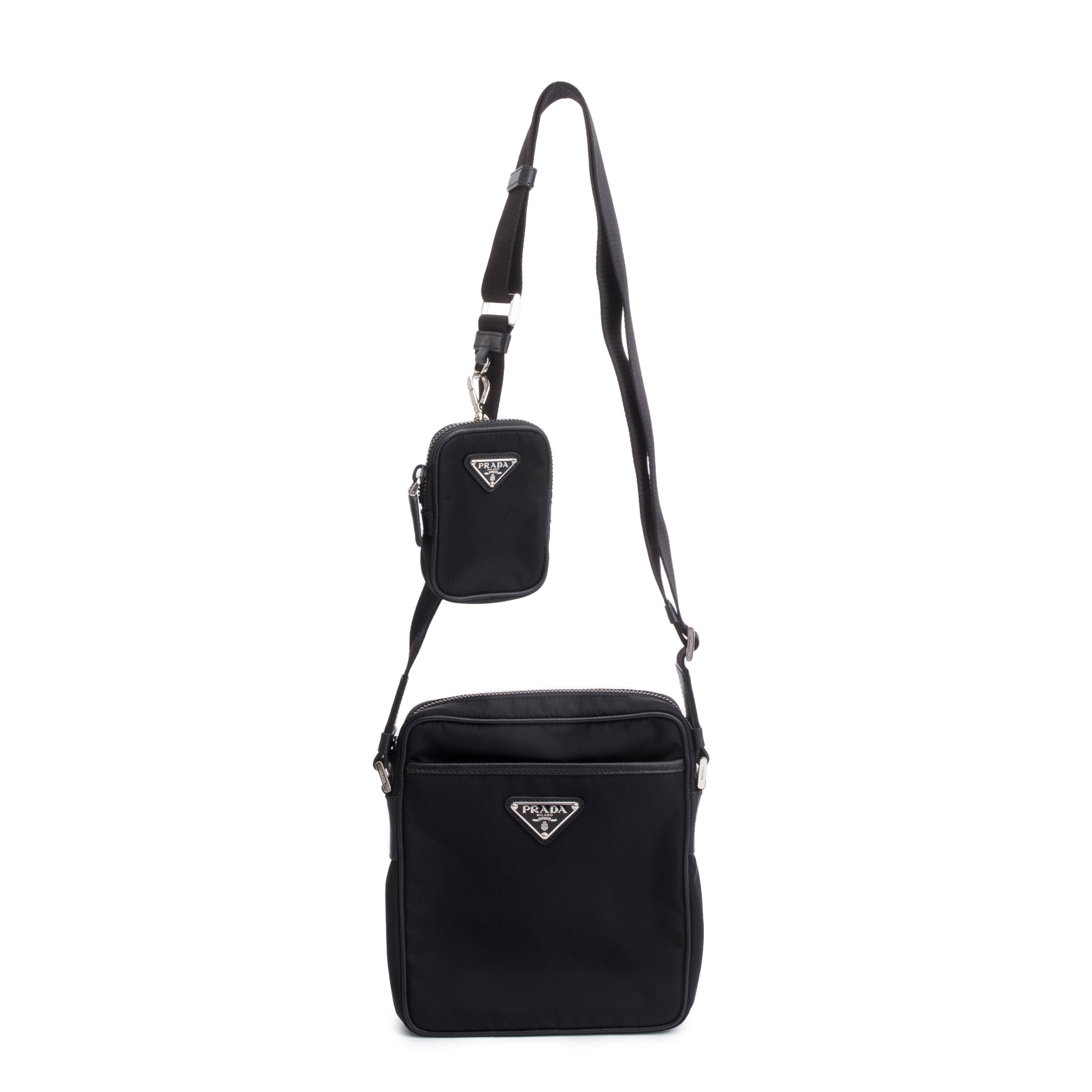 Prada Black Saffiano Re-Nylon Crossbody Bag w/ Authenticity Card