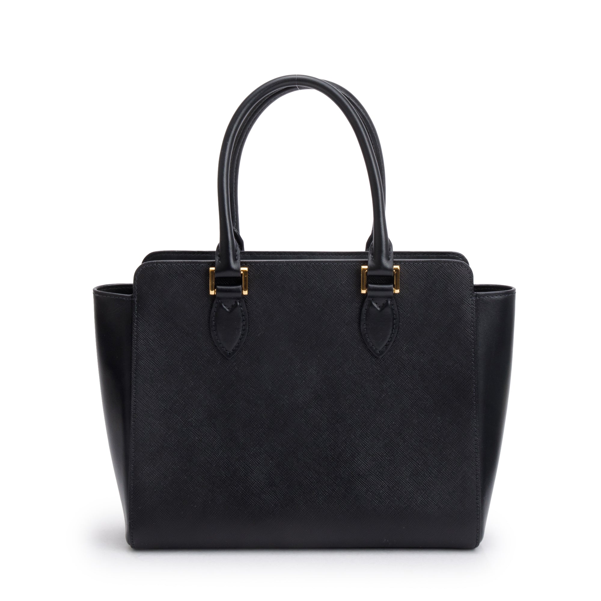Prada Black Saffiano Soft Calf Leather Tote w/ Strap