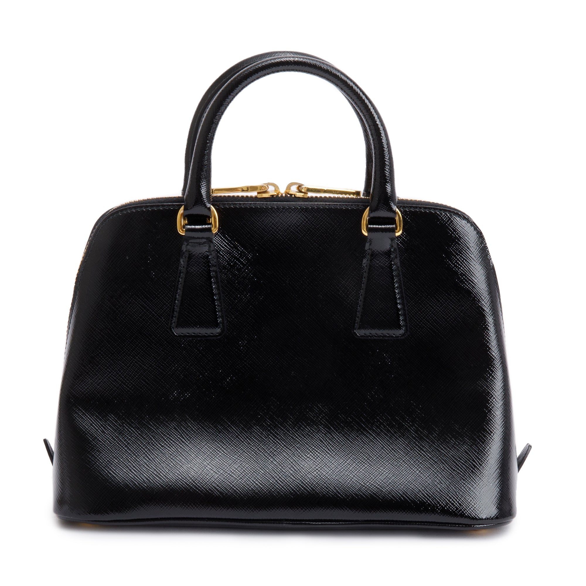 Prada Black Saffiano Vernice Small Promenade Tote w/ Strap & Authenticity Card