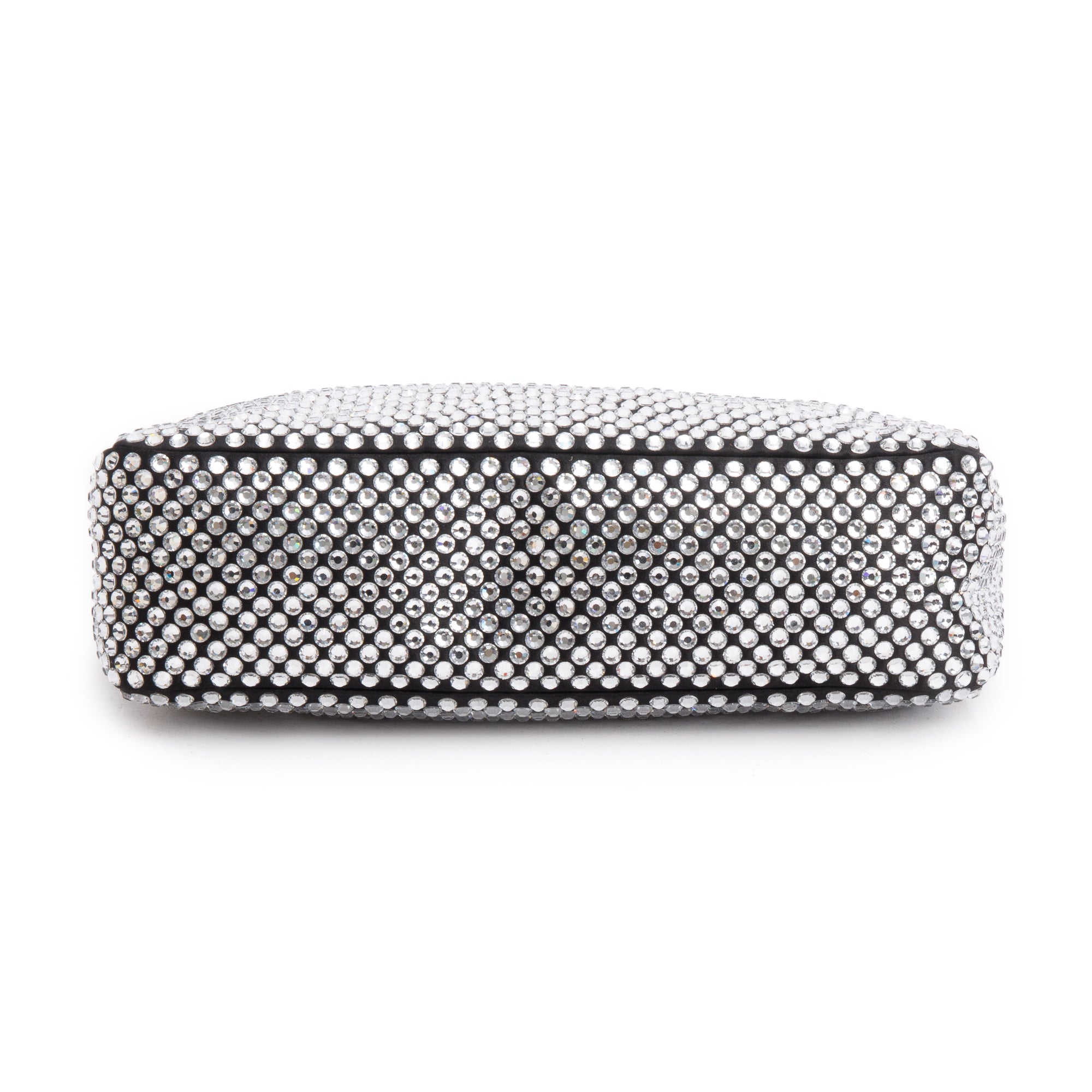 Prada Black Satin Crystal Re-Edition 2000 Mini Bag w/ Box