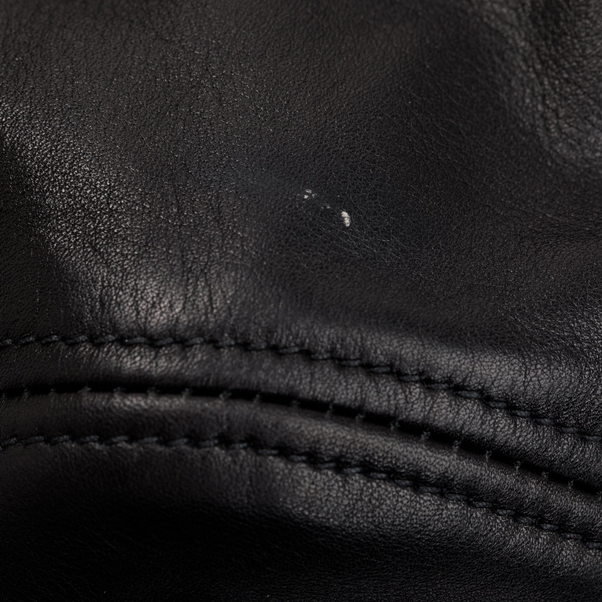 Prada Black Soft Calf Leather Pleated Hobo Bag