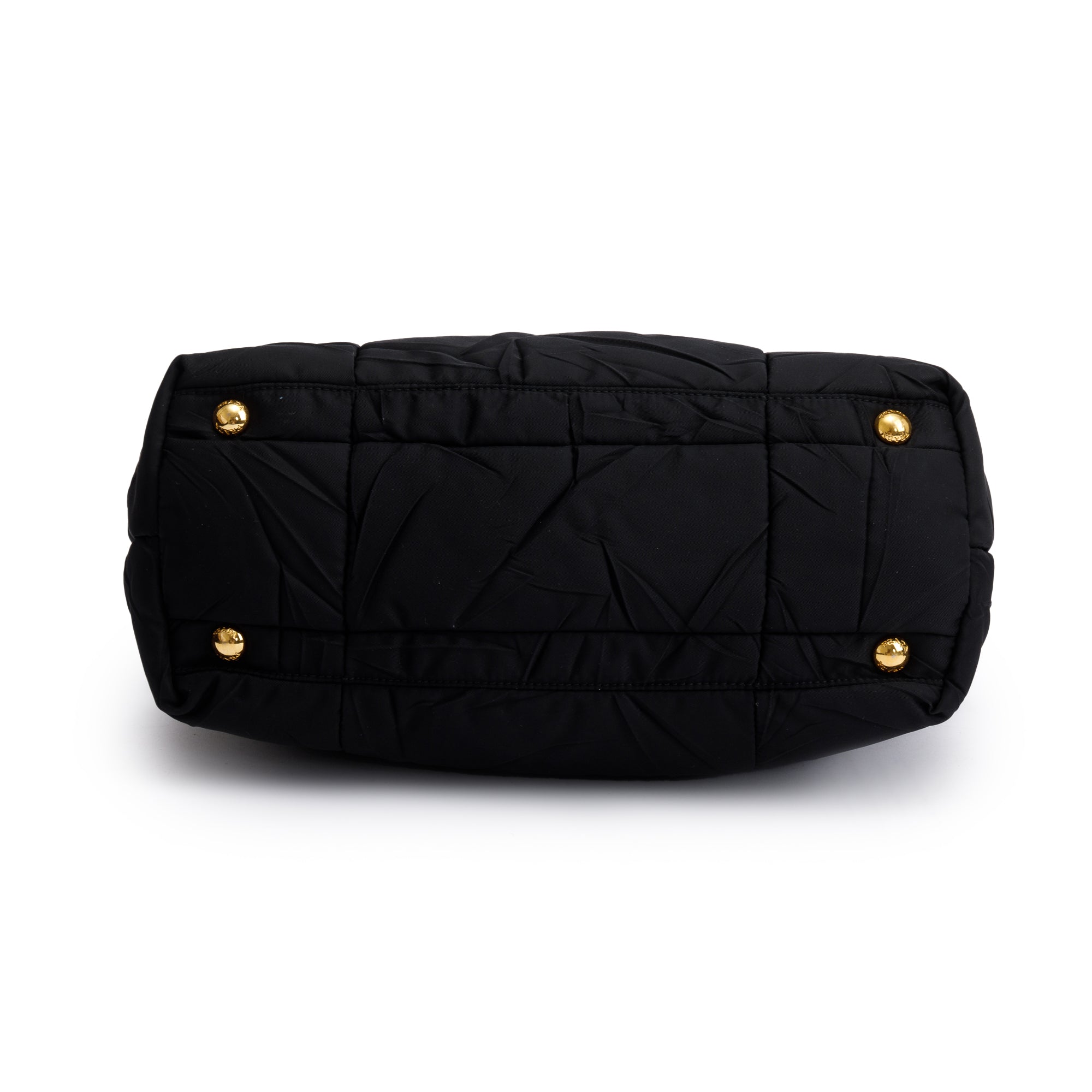 Prada Black Tessuto Impunture Hobo Bag