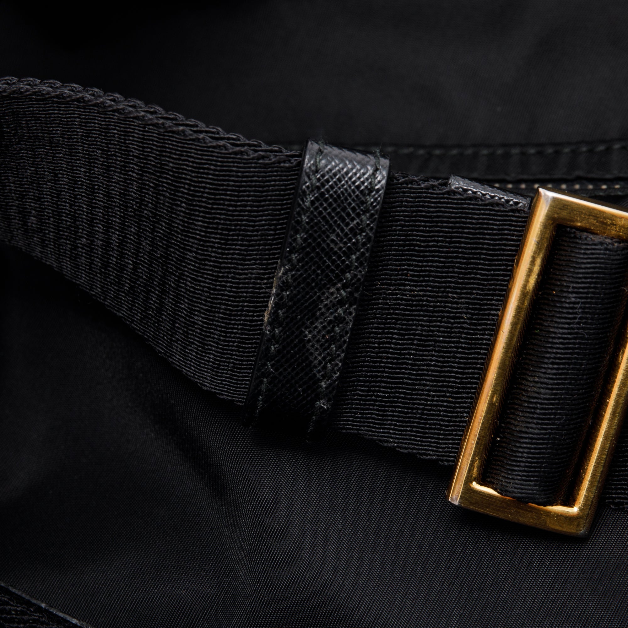 Prada Black Tessuto Nylon Diaper Bag w/ Strap