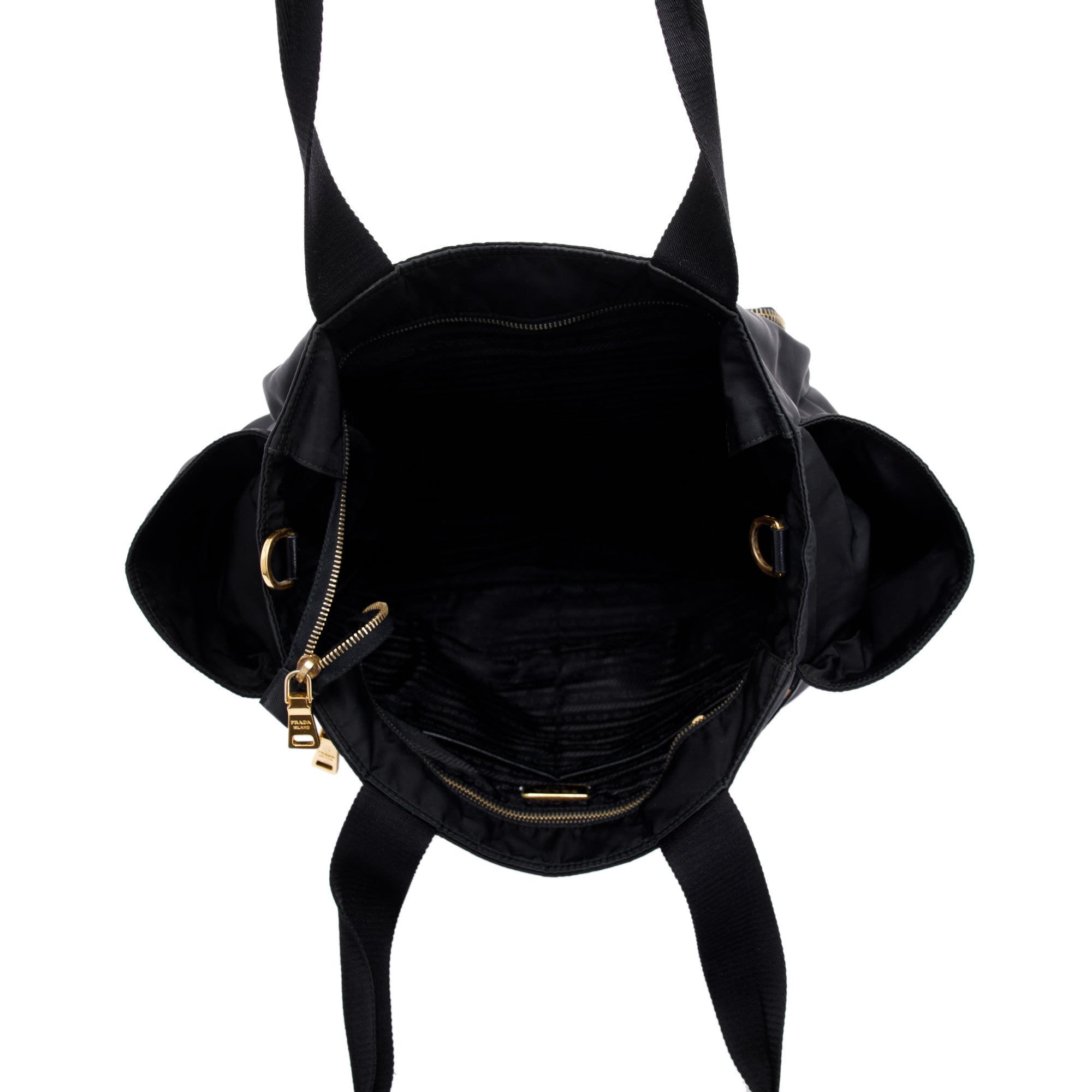 Prada Black Tessuto Nylon Diaper Bag w/ Strap