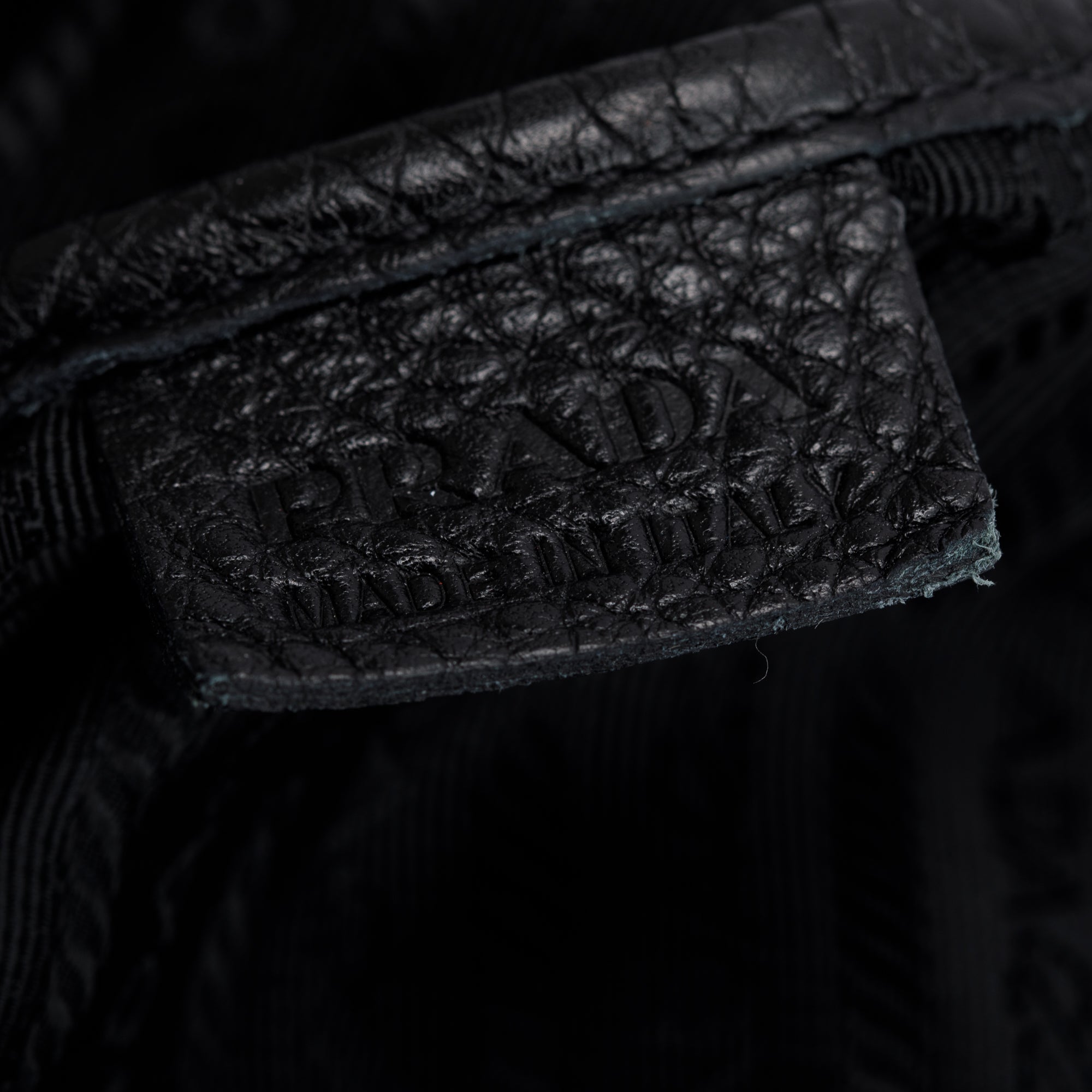 Prada Black Vitello Daino Leather Large Shopping Tote w/ Strap