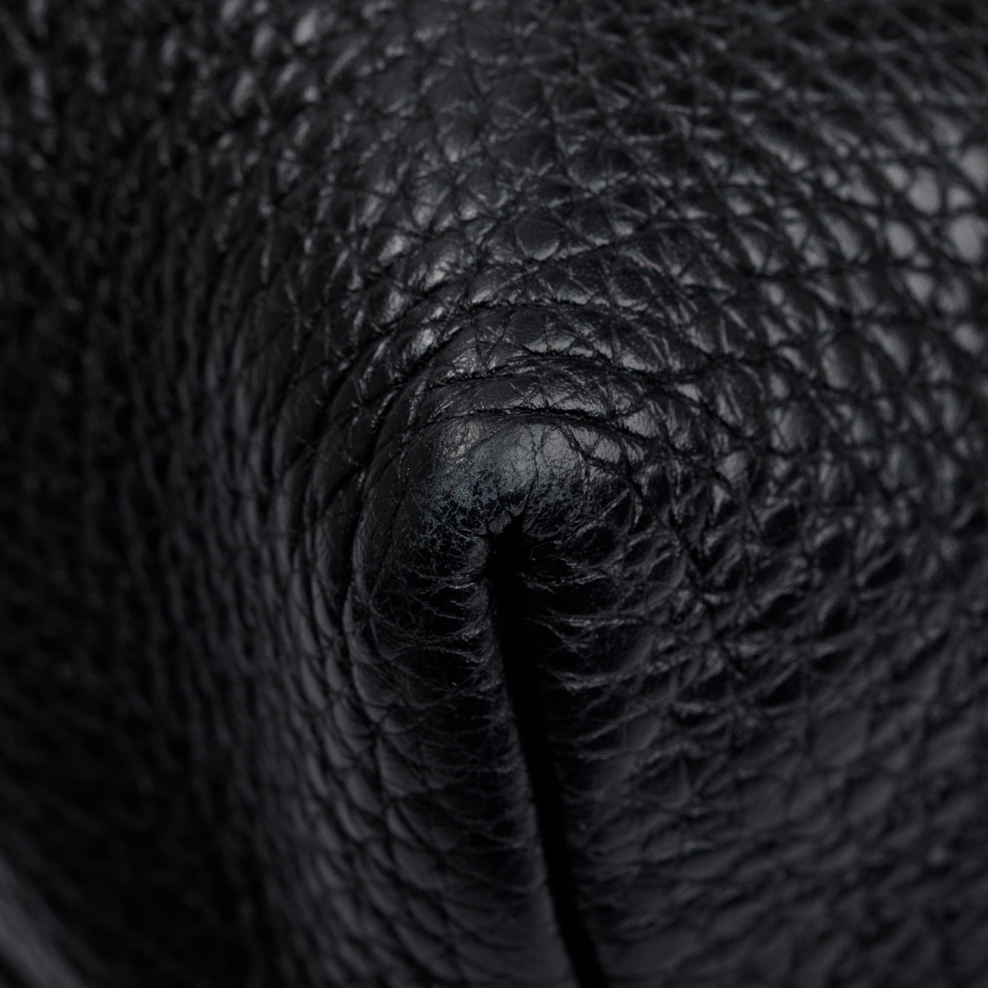 Prada Black Vitello Daino Leather Large Shopping Tote w/ Strap