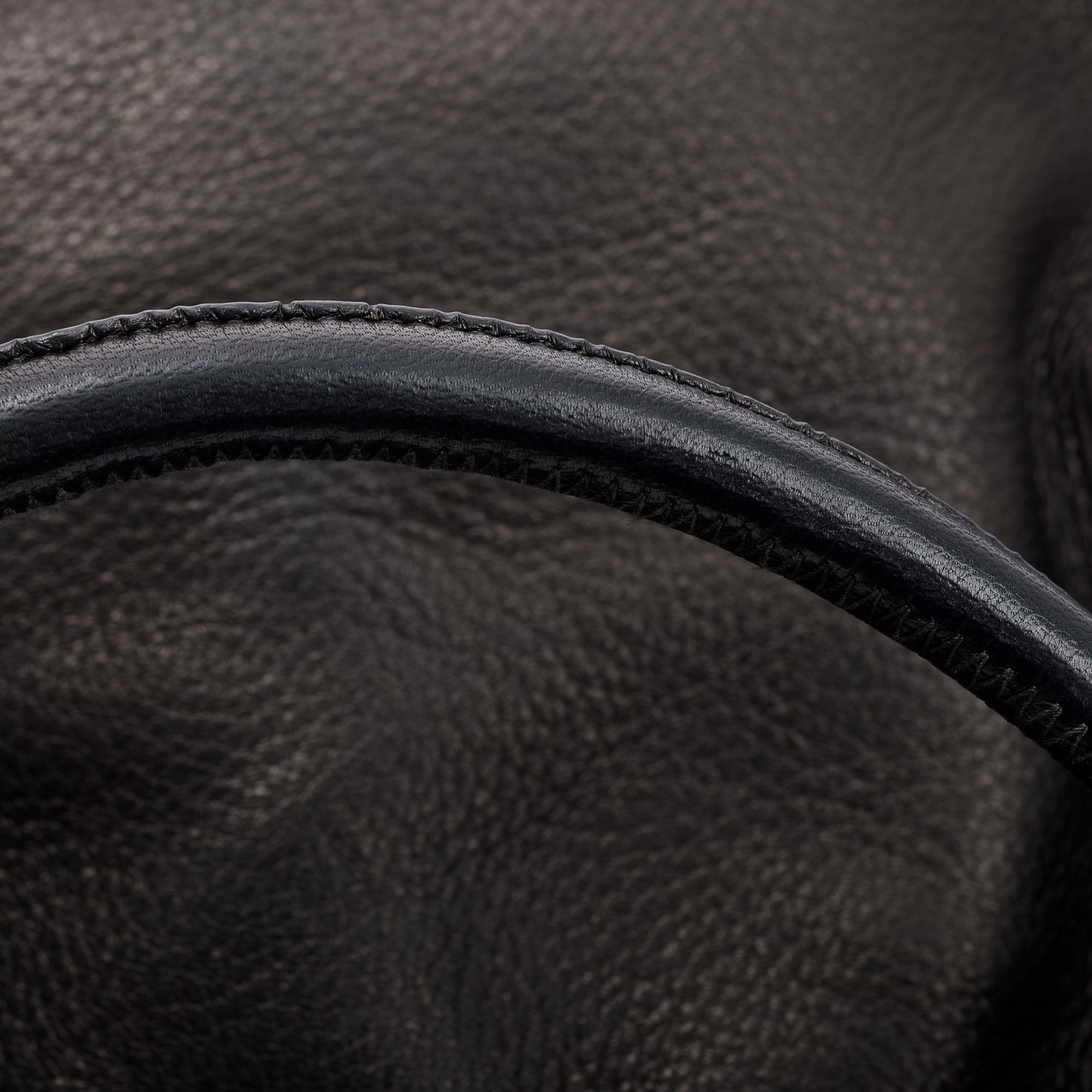 Prada Black Vitello Daino Leather Zip Around Hobo Bag