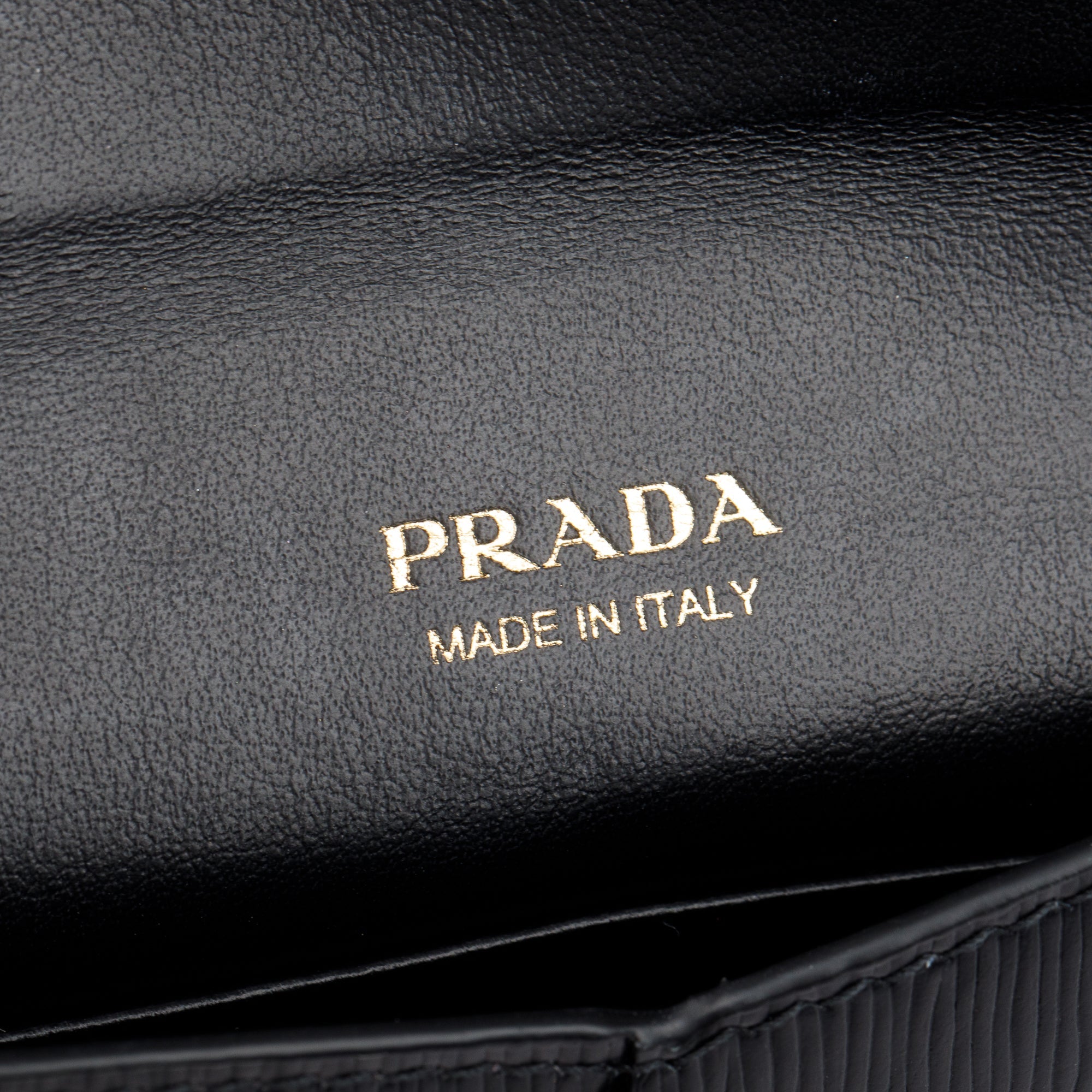 Prada Black Vitello Move Leather Envelope Wallet