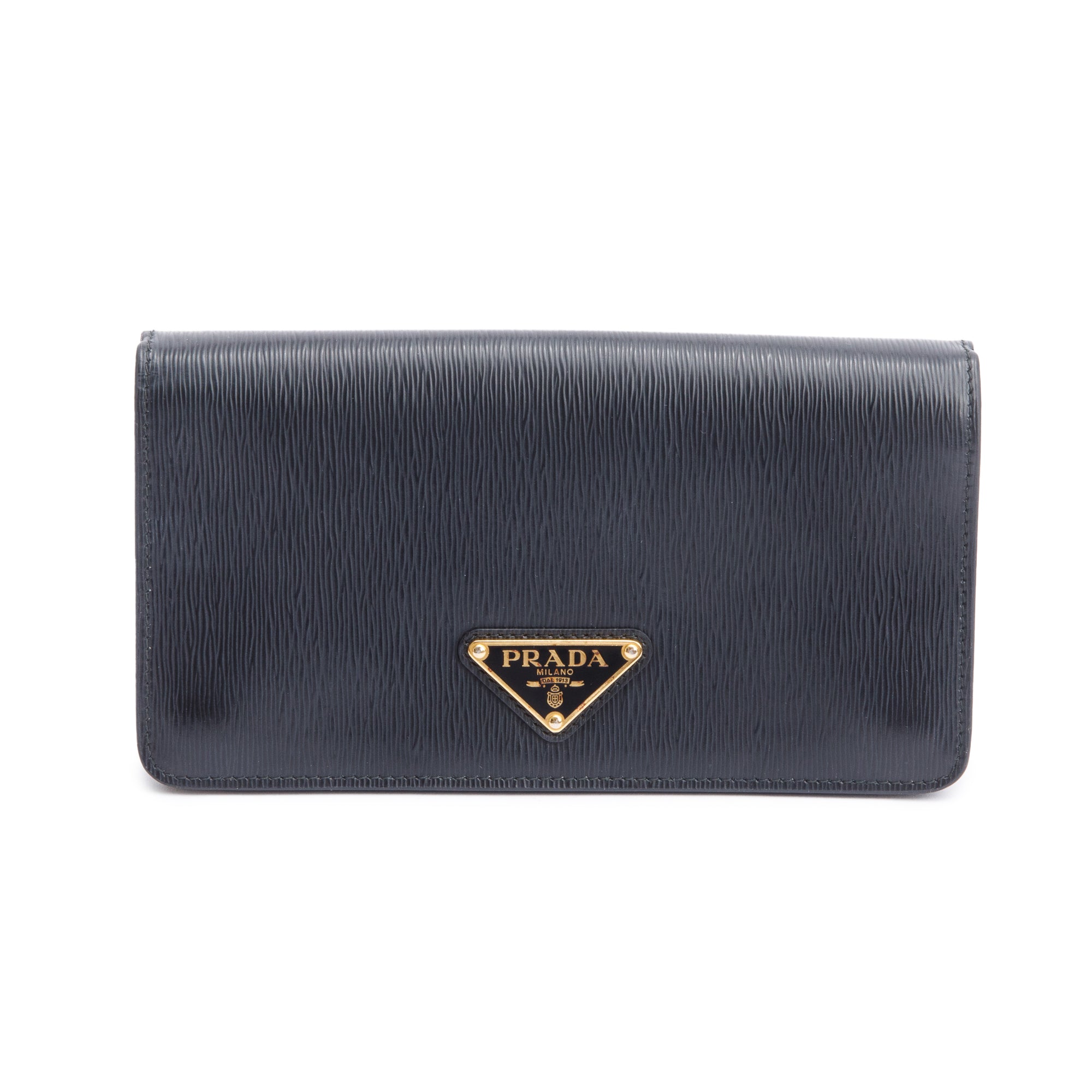 Prada Black Vitello Move Wallet on Chain w/ Authenticity Card & Receipt
