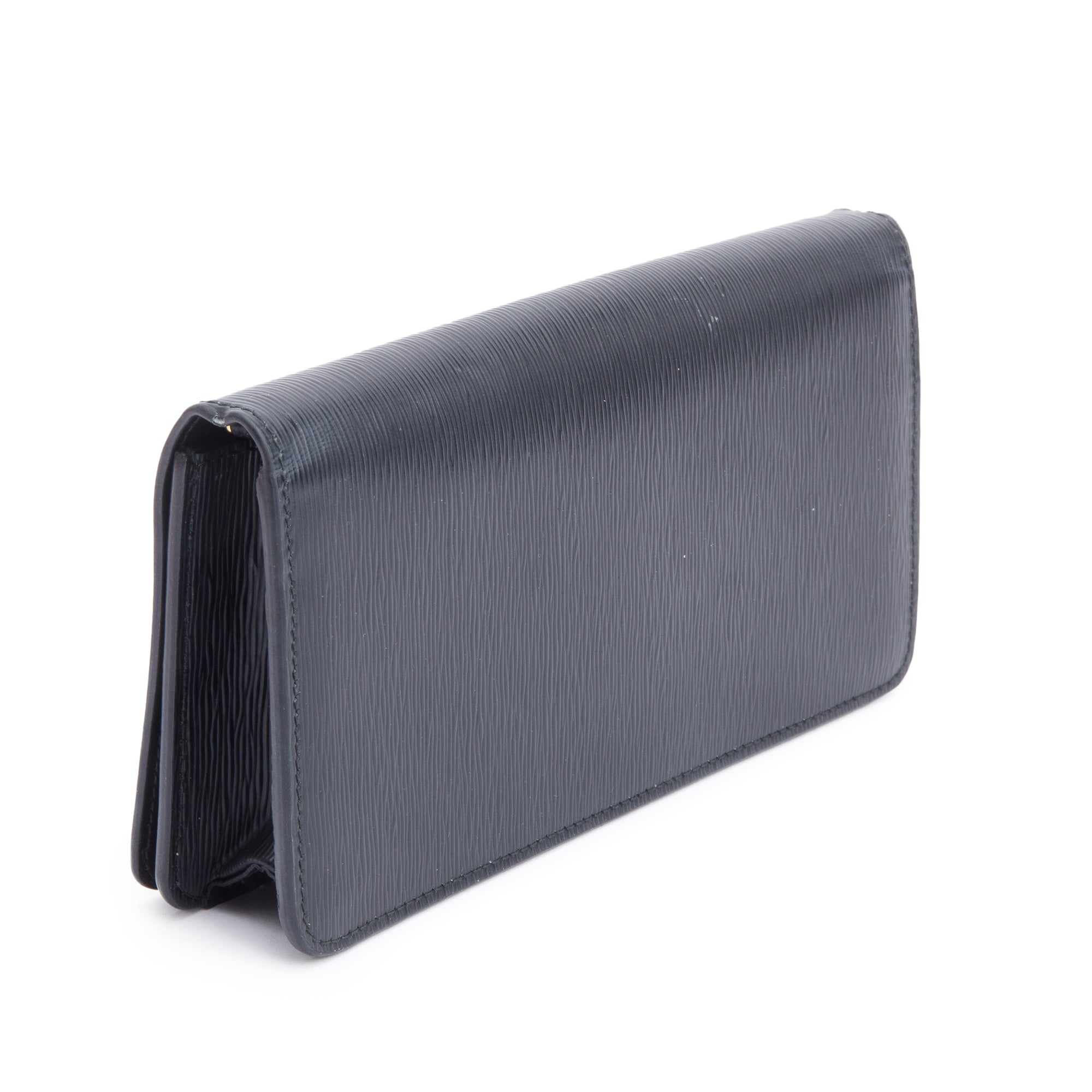 Prada Black Vitello Move Wallet on Chain w/ Authenticity Card & Receipt