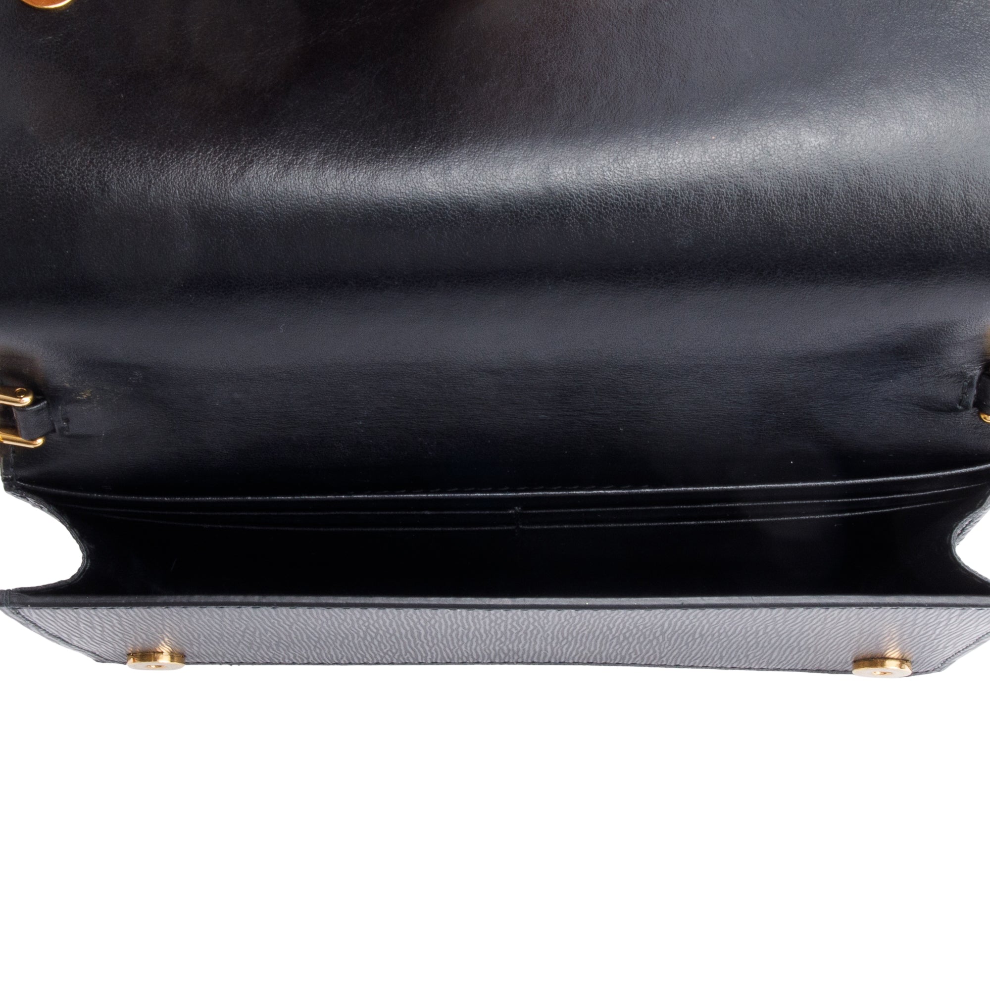 Prada Black Vitello Move Wallet on Chain w/ Authenticity Card & Receipt