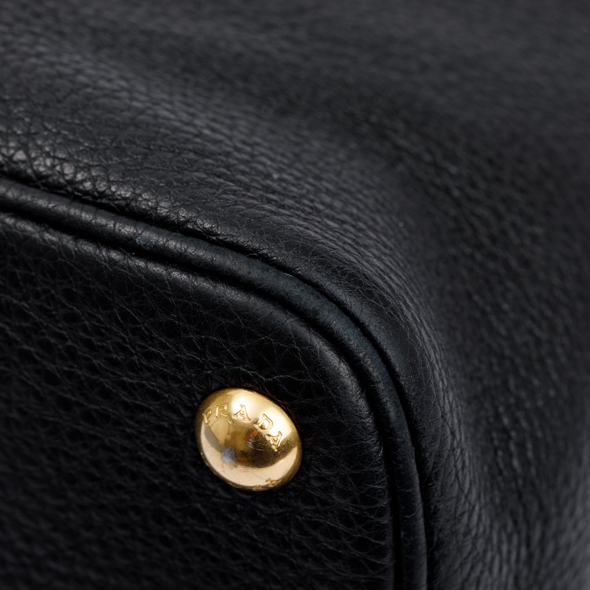 Prada Black Vitello Phenix Convertible Tote w/ Strap, Box & Authenticity Card