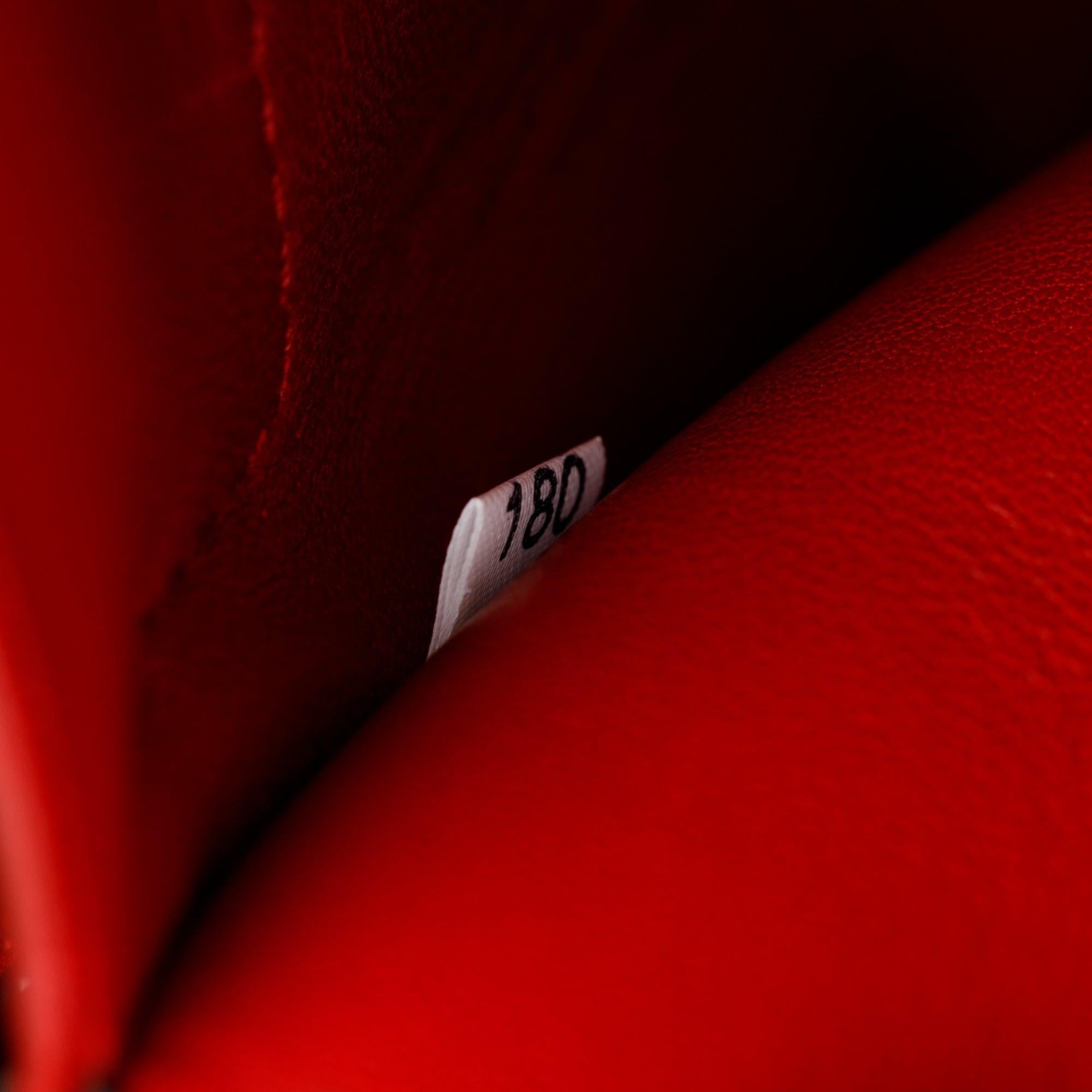 Prada Black/Red Saffiano Vernice Shiny Medium Cuir Double Tote w/ Strap