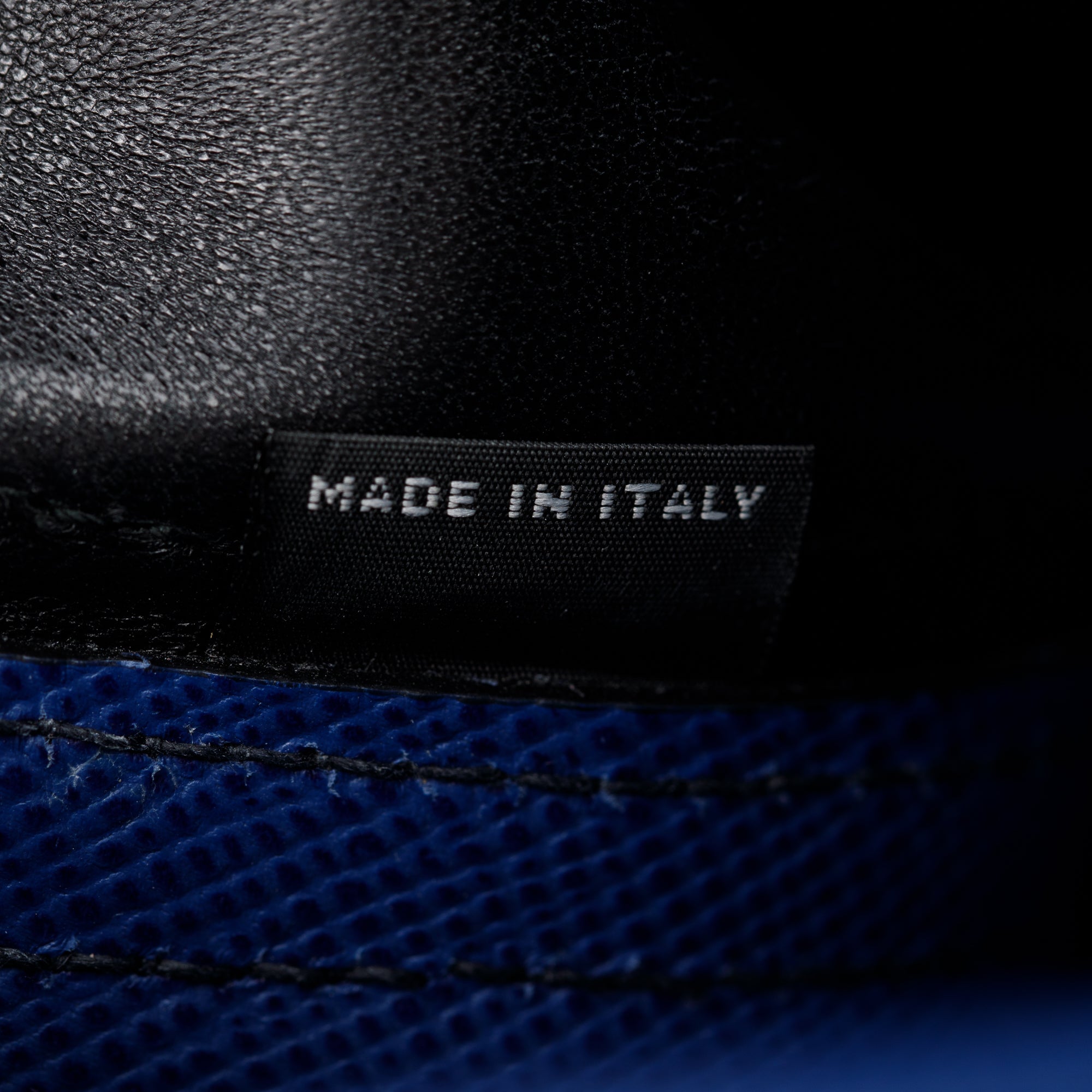 Prada Blue Saffiano Lux Medium Cuir Double Tote w/ Strap