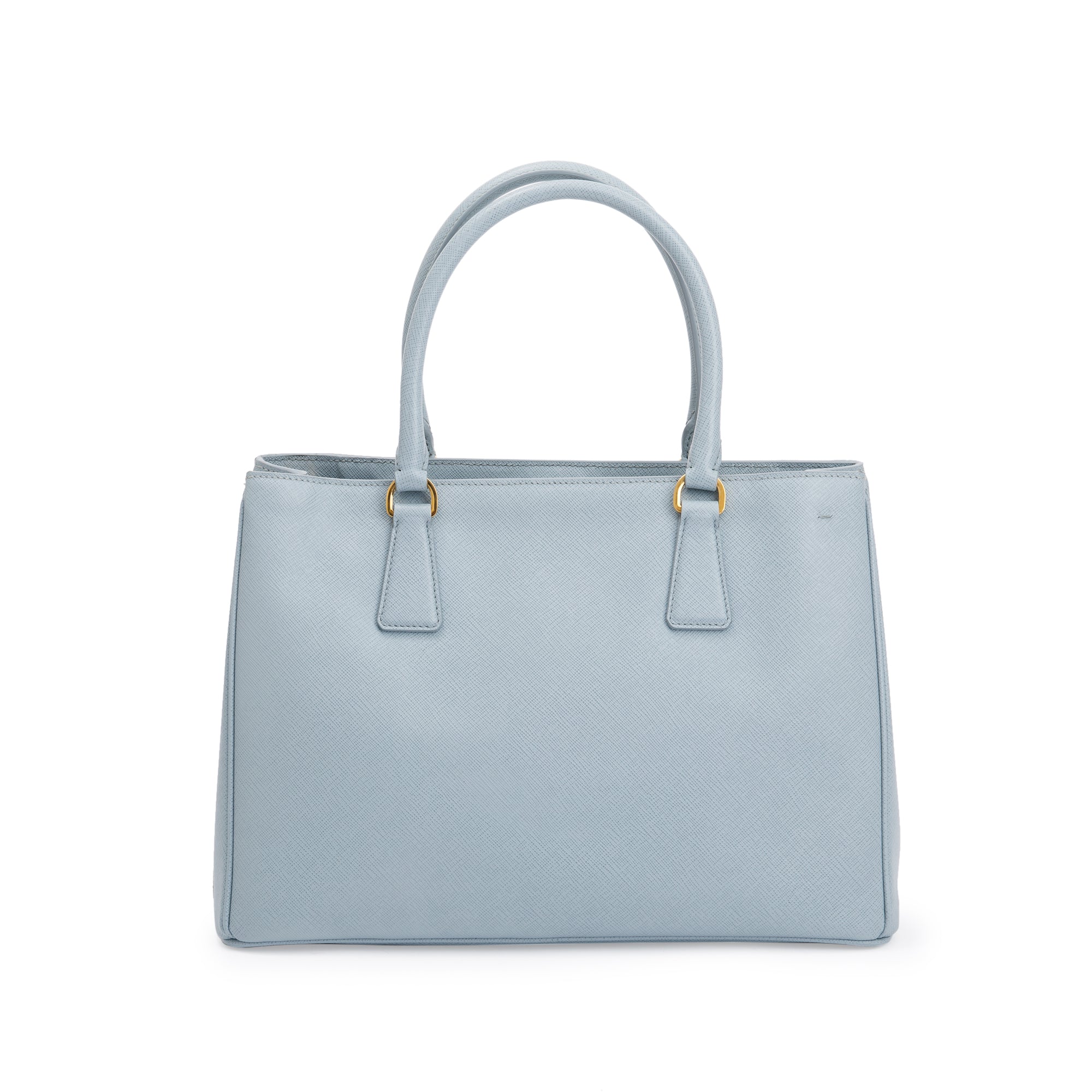 Prada Blue Saffiano Lux Medium Tote w/ Strap & Authenticity Card