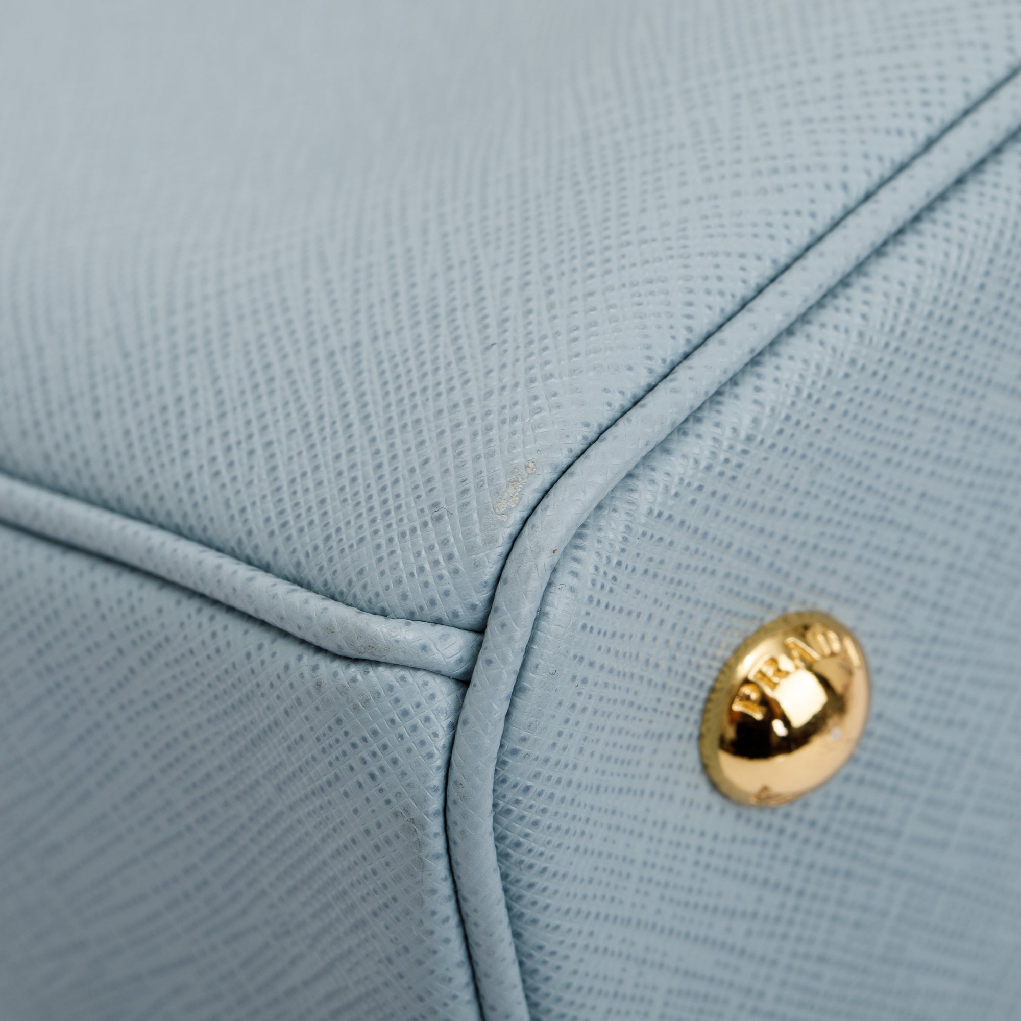 Prada Blue Saffiano Lux Medium Tote w/ Strap & Authenticity Card