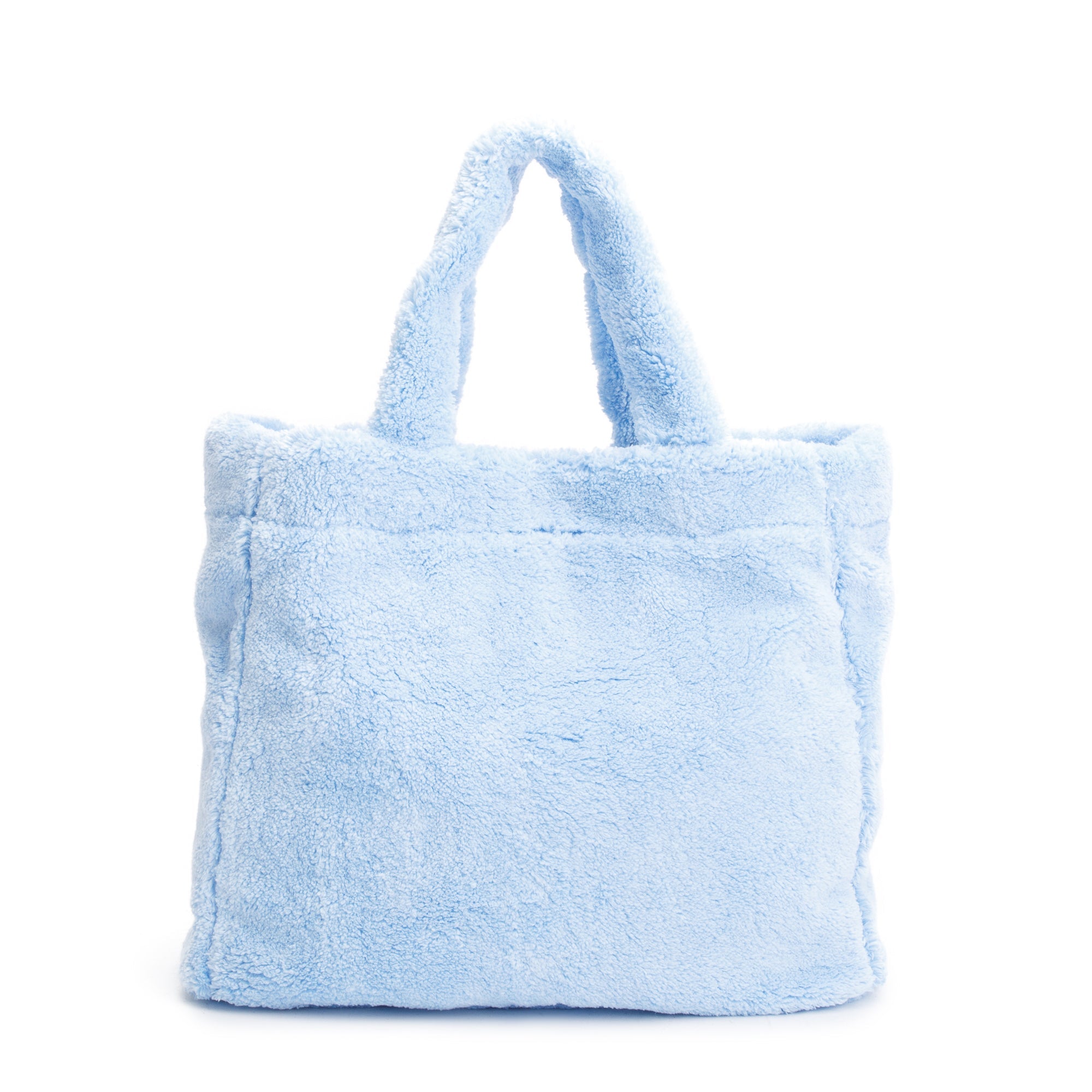 Prada Blue Terry Cloth Logo Tote