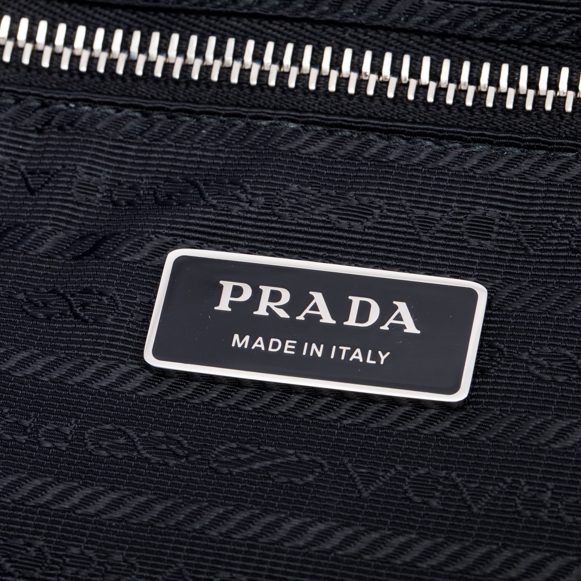 Prada Blue Terry Cloth Logo Tote