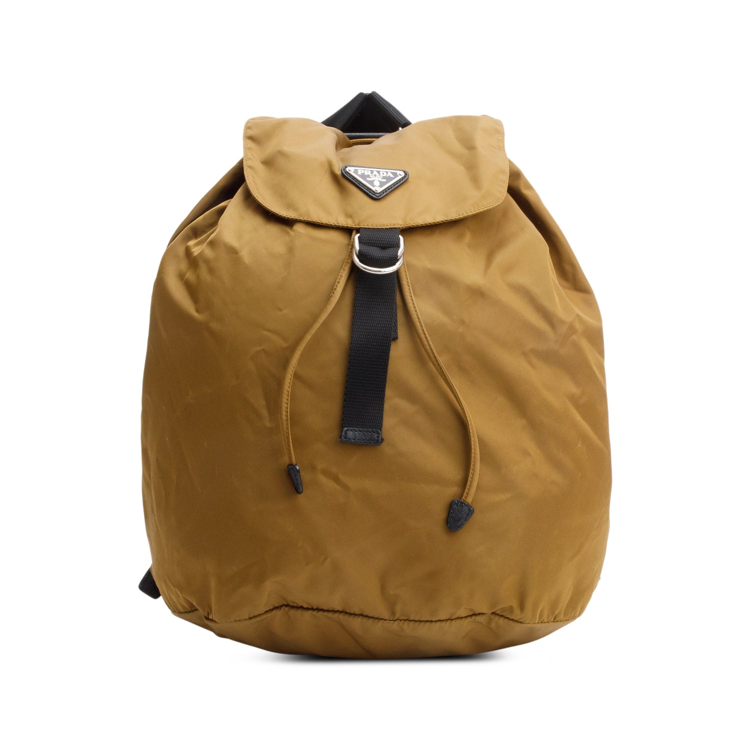 Prada Brown Tessuto Nylon Drawstring Backpack