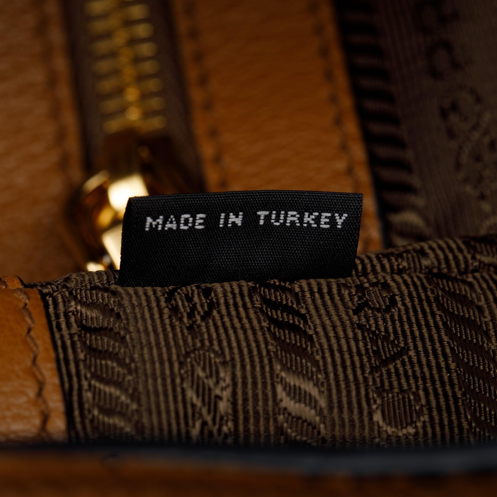 Prada Brown Vitello Daino Medium Logo Hobo Bag w/ Authenticity Card