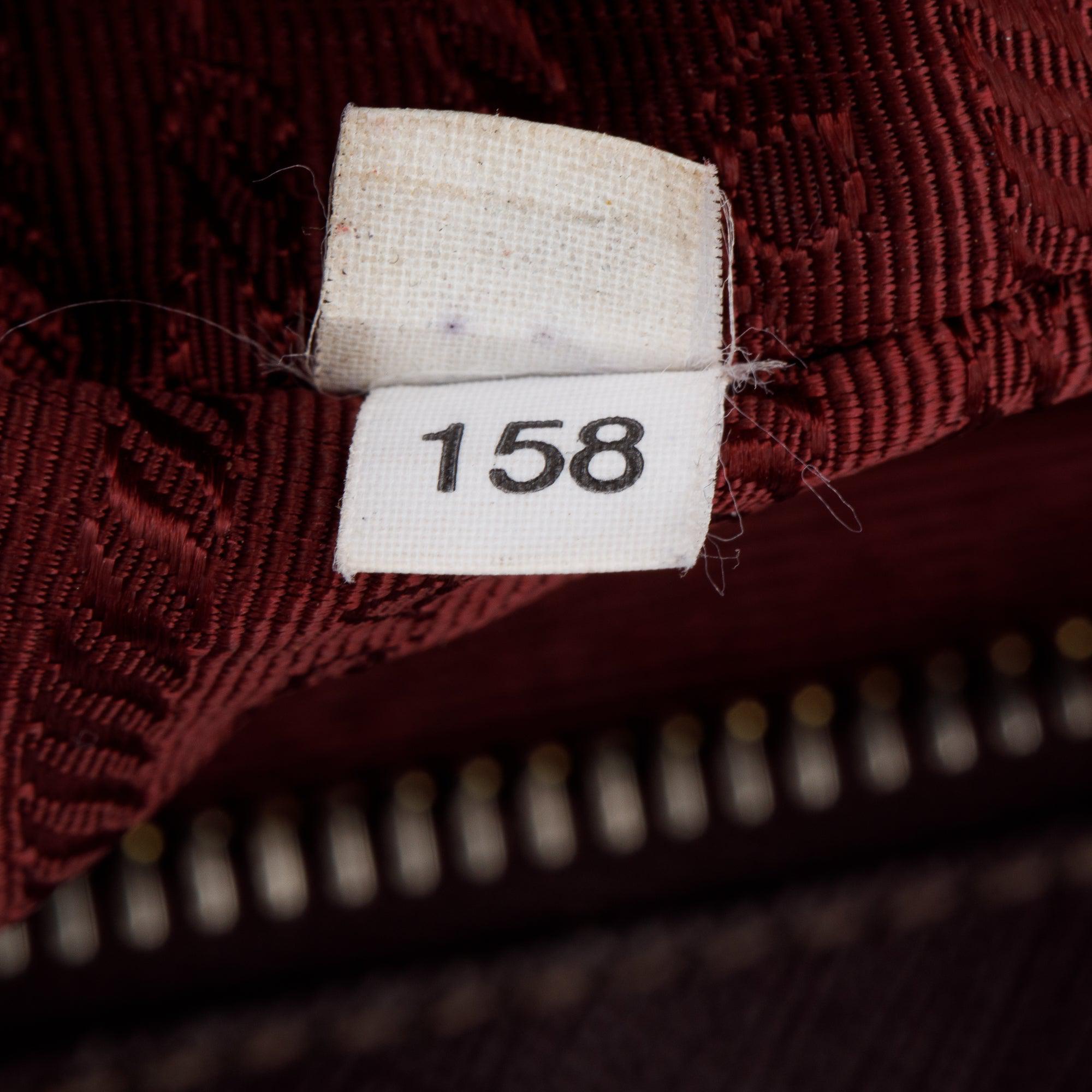 Prada Burgundy Saffiano Lux Large Double Zip Galleria Tote