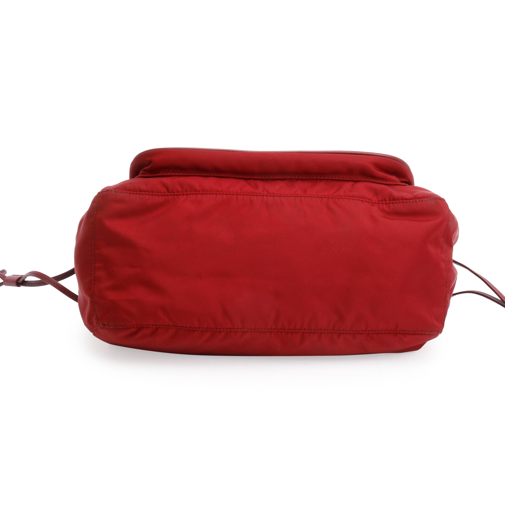 Prada Burgundy Saffiano-Trimmed Tessuto Nylon Crossbody Bag