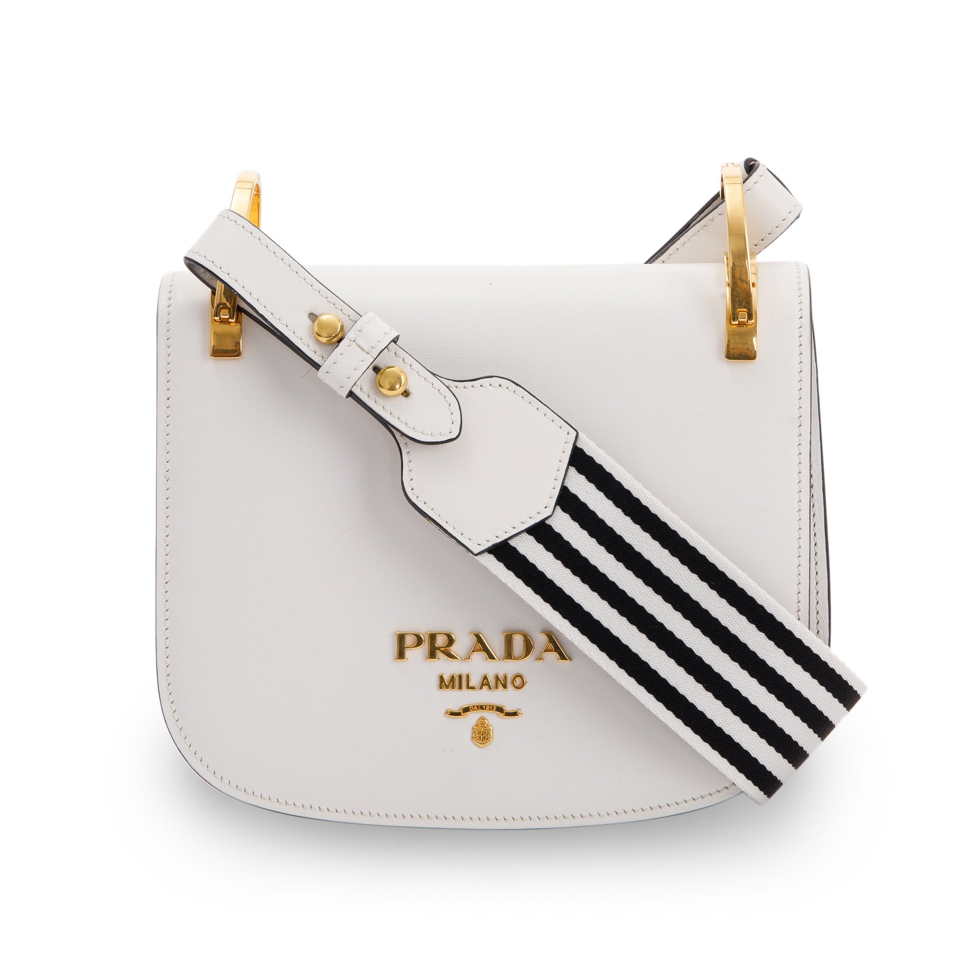 Prada City Calf Pionniere Saddle Crossbody Bag