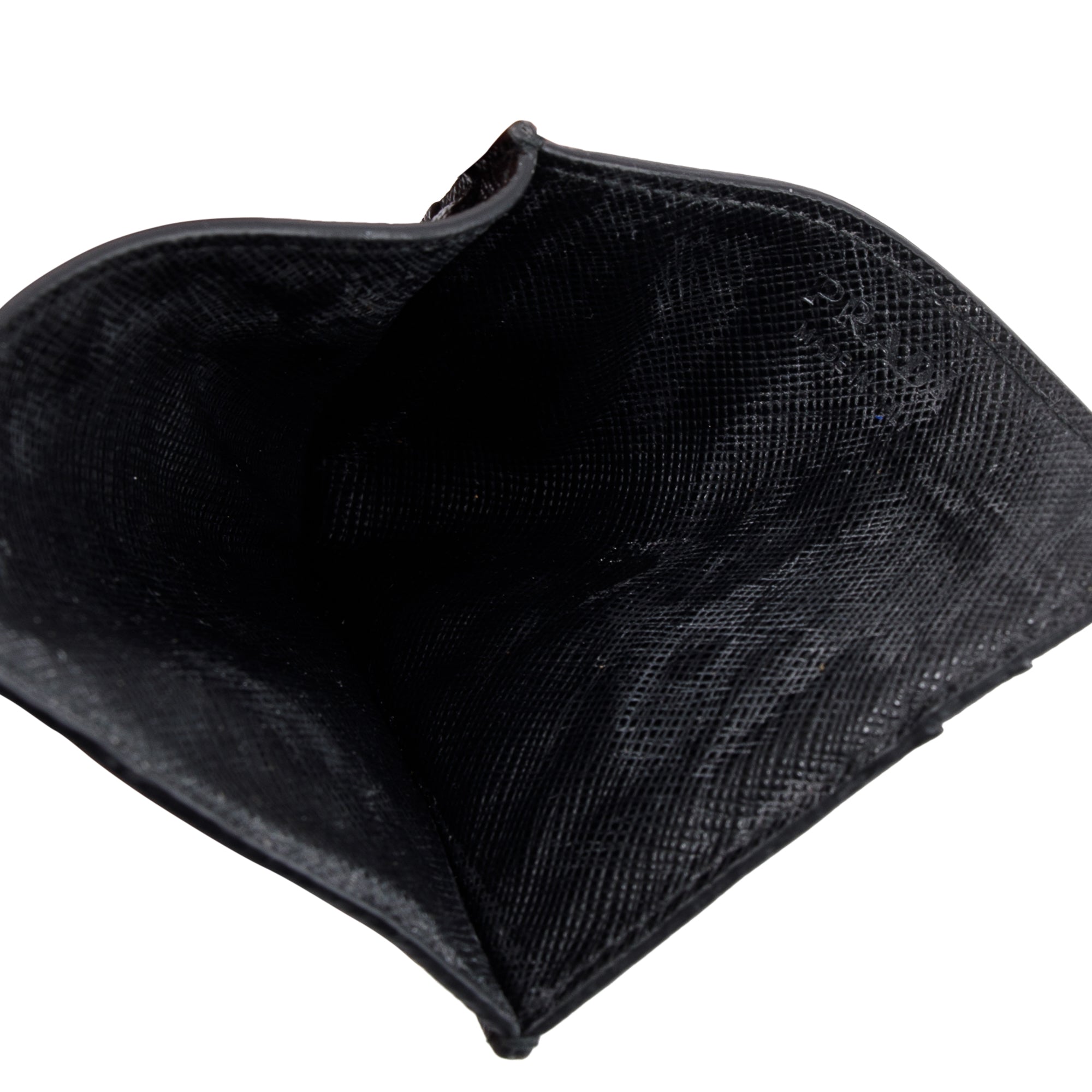 Prada Embossed Logo Saffiano Leather Card Holder