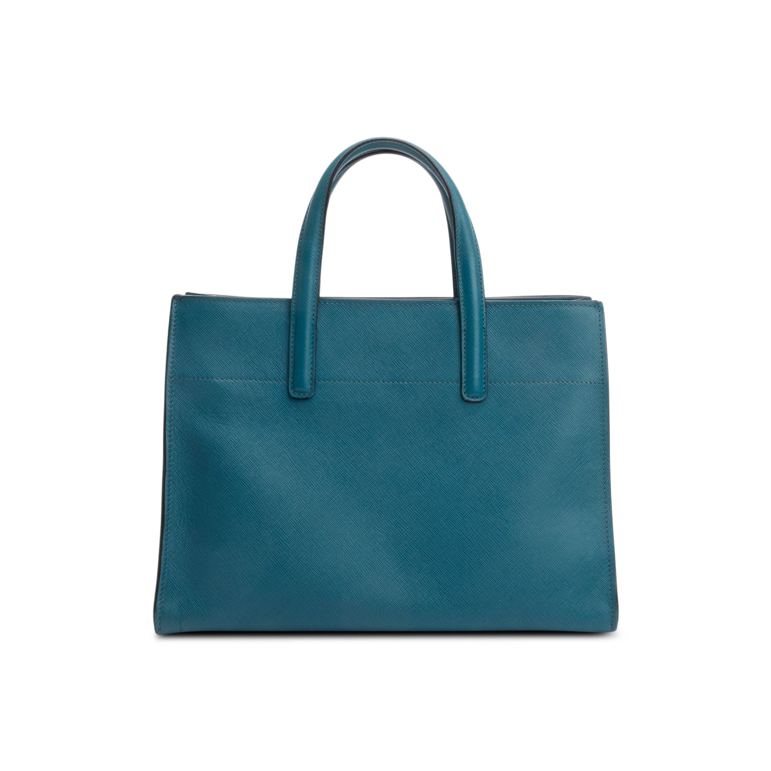 Prada Green Saffiano Soft Triple Pocket Convertible Tote w/ Strap