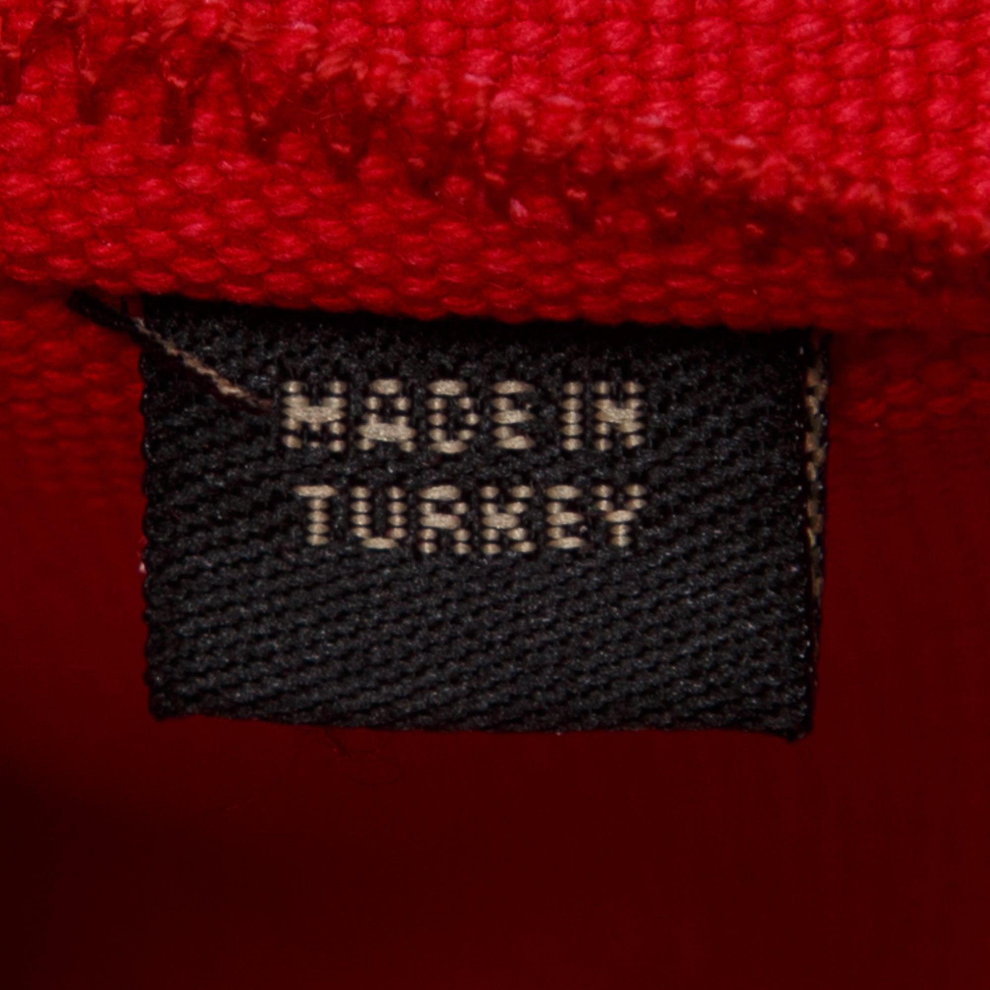 Prada Large Red Canapa Logo Tote