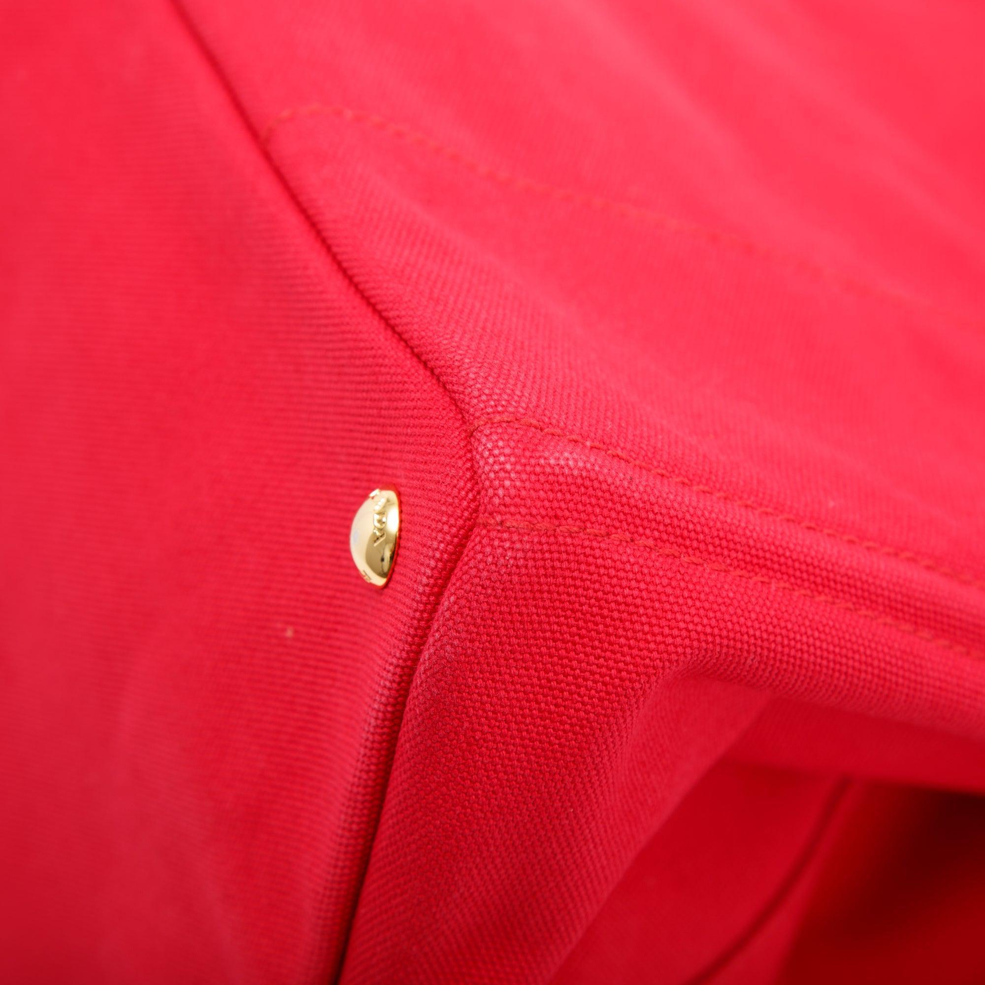 Prada Large Red Canapa Logo Tote