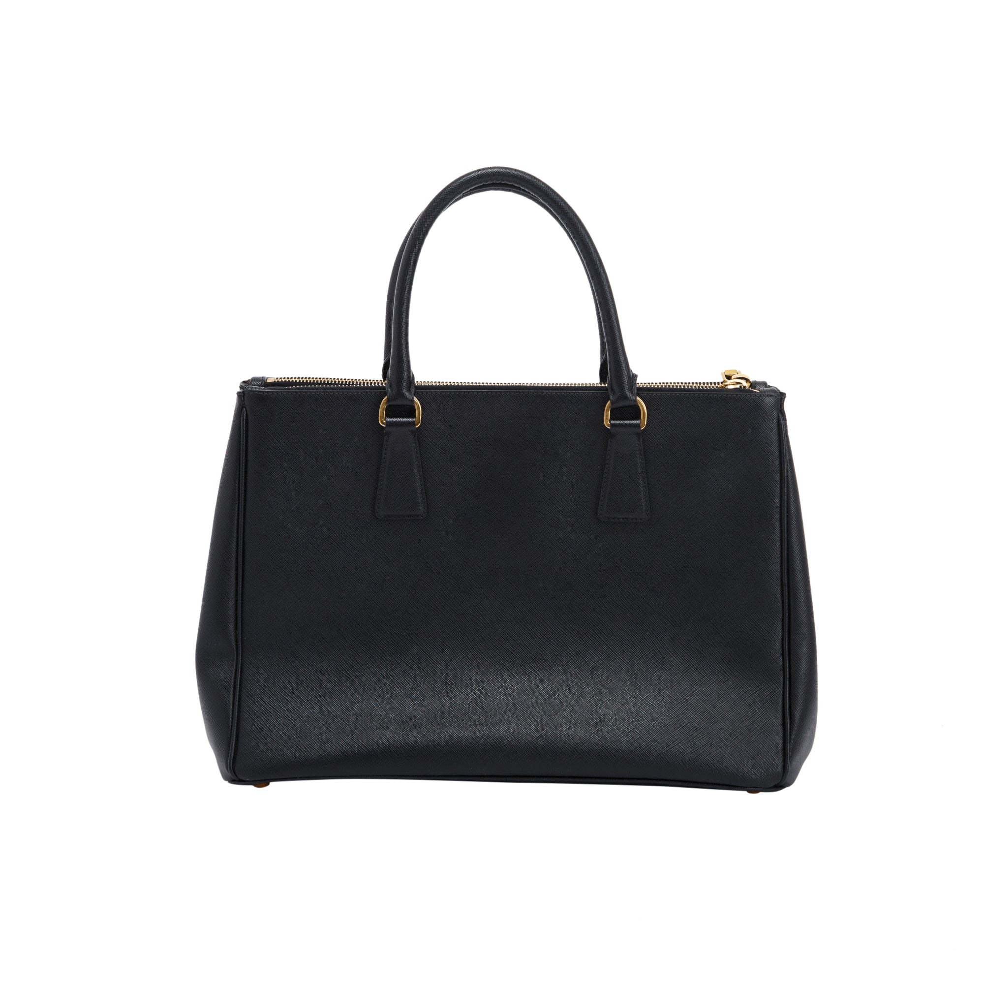Prada Large Saffiano Double Zip Galleria Tote w/ Strap